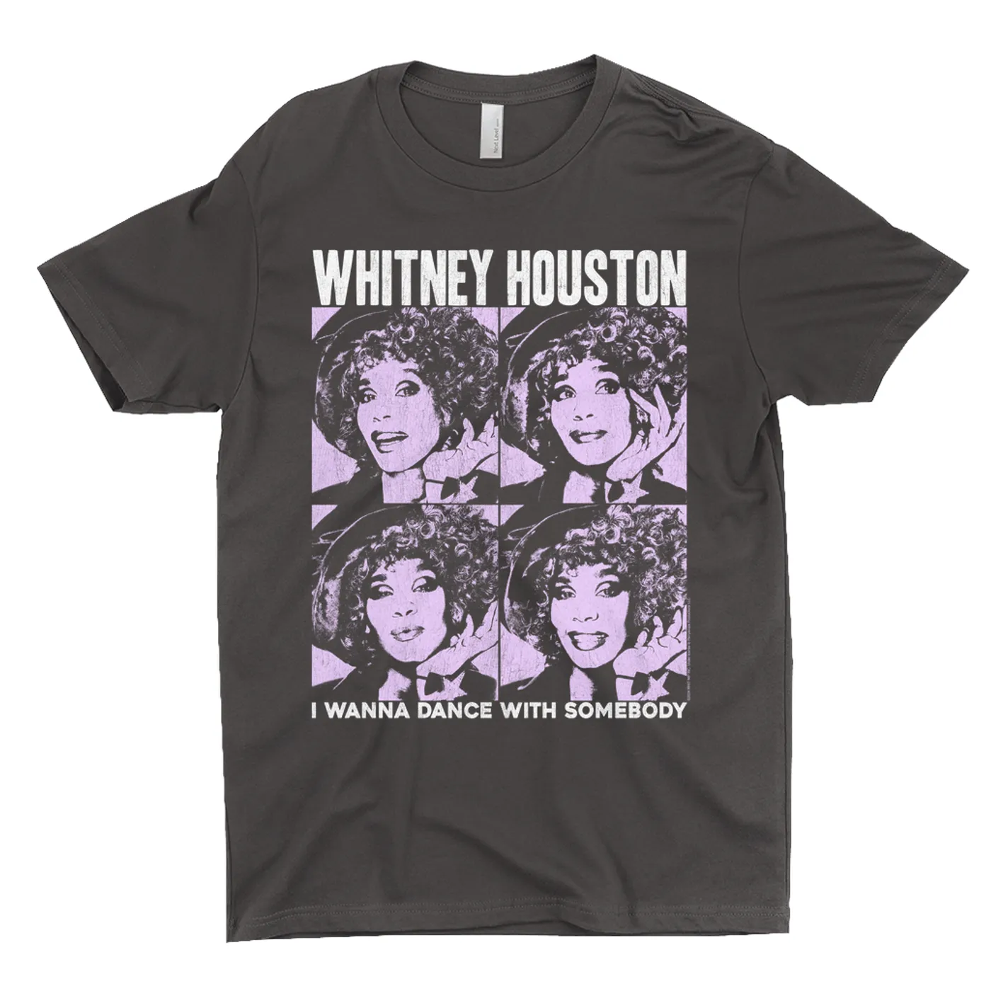 Whitney Houston T-Shirt | I Wanna Dance Purple Pop Art Whitney Houston Dark Shirt