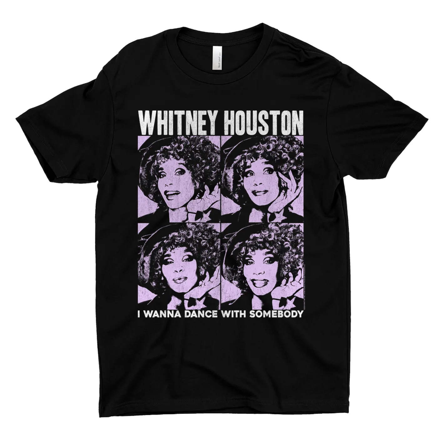 Whitney Houston T-Shirt | I Wanna Dance Purple Pop Art Whitney Houston Dark Shirt