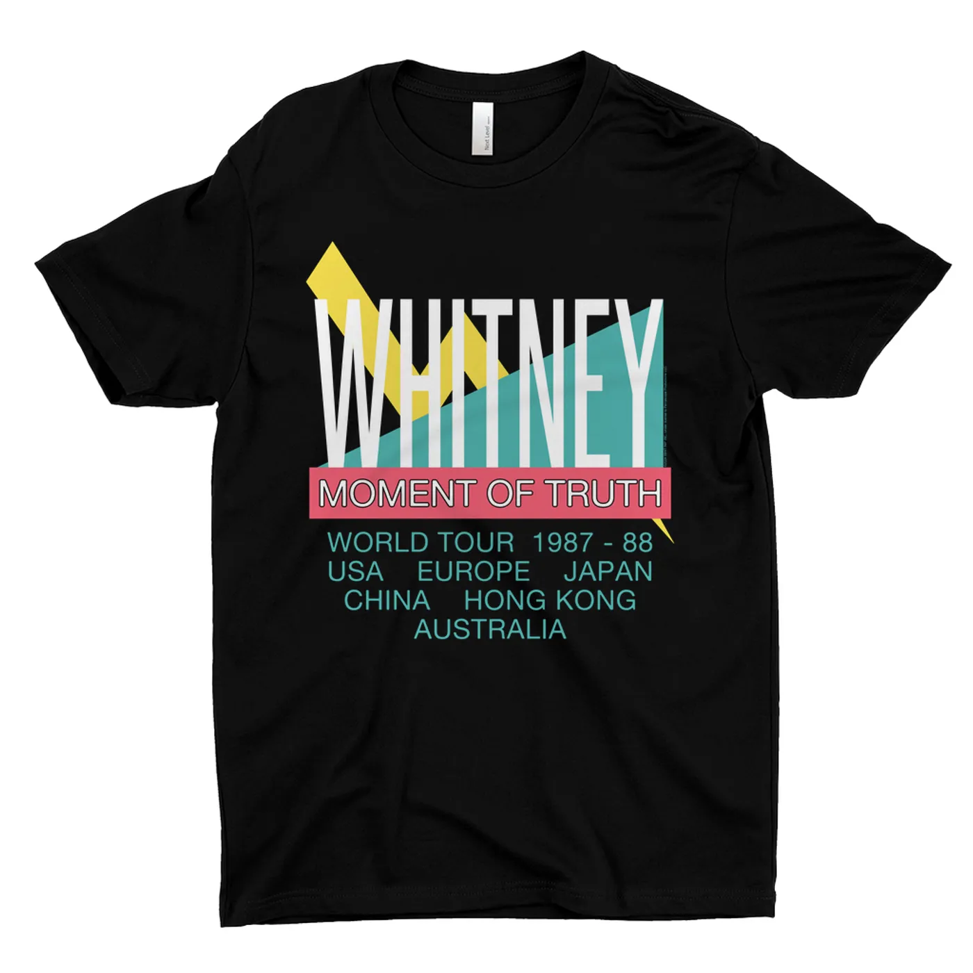 Whitney Houston T-Shirt | Moment Of Truth World Tour 1987 - 88 Whitney Houston Dark Shirt