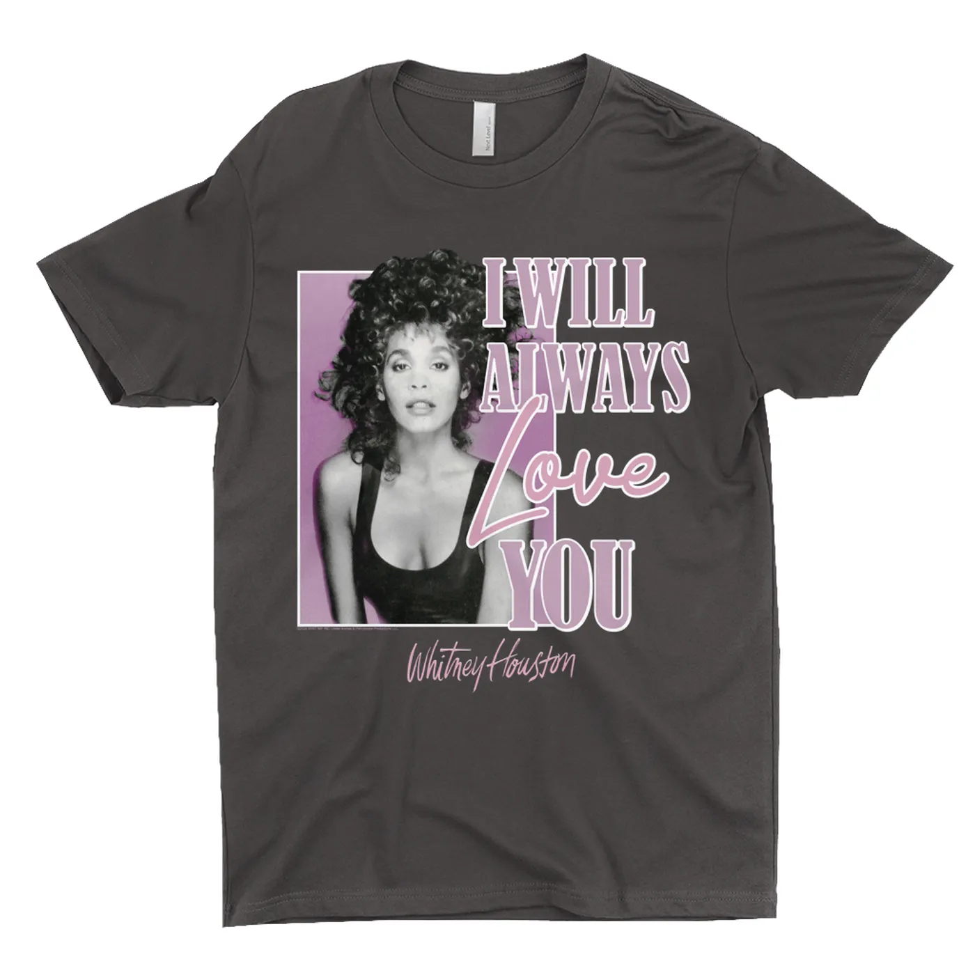 Whitney Houston T-Shirt | Purple I Will Always Love You Design Whitney Houston Dark Shirt