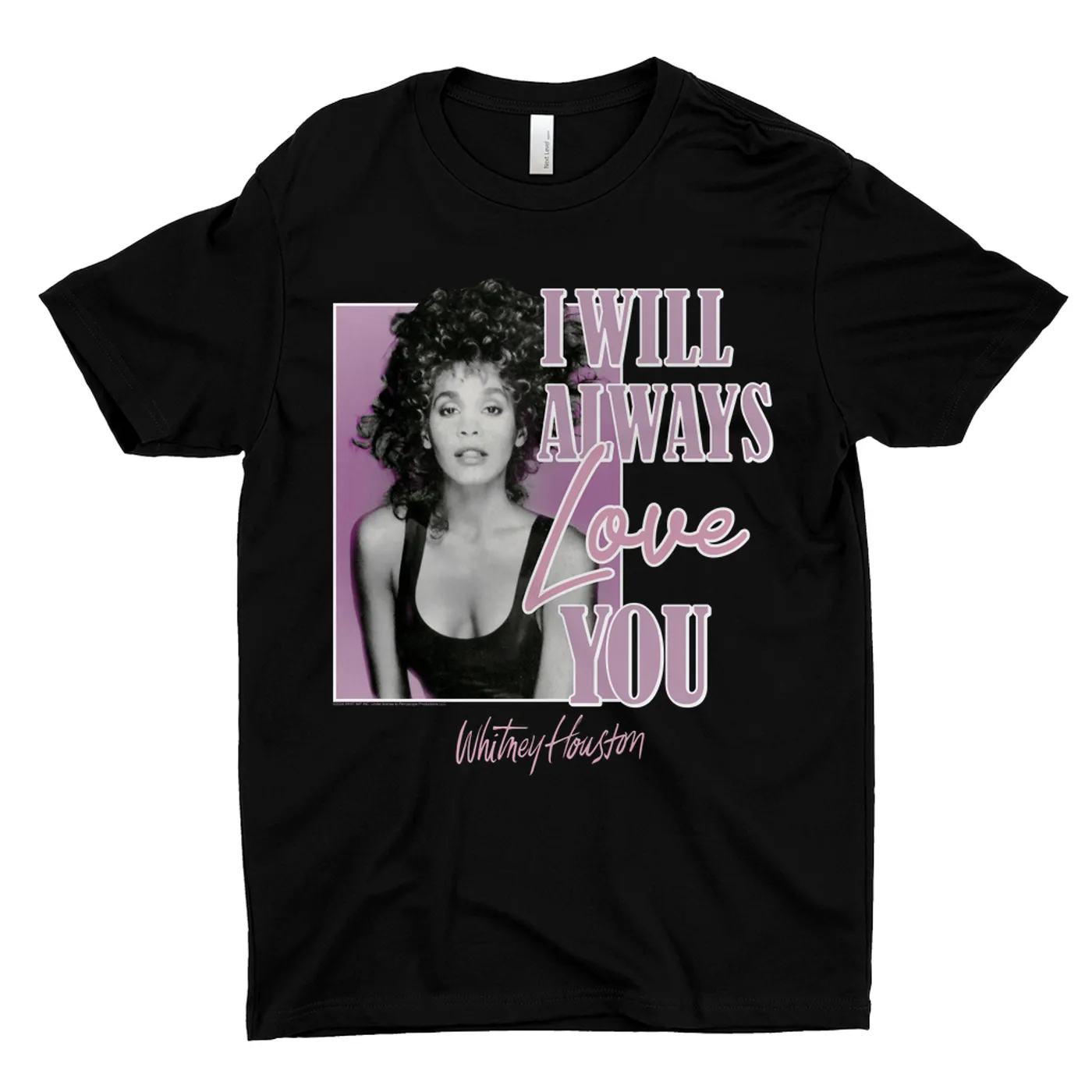 Whitney Houston T-Shirt | Purple I Will Always Love You Design Whitney Houston Dark Shirt