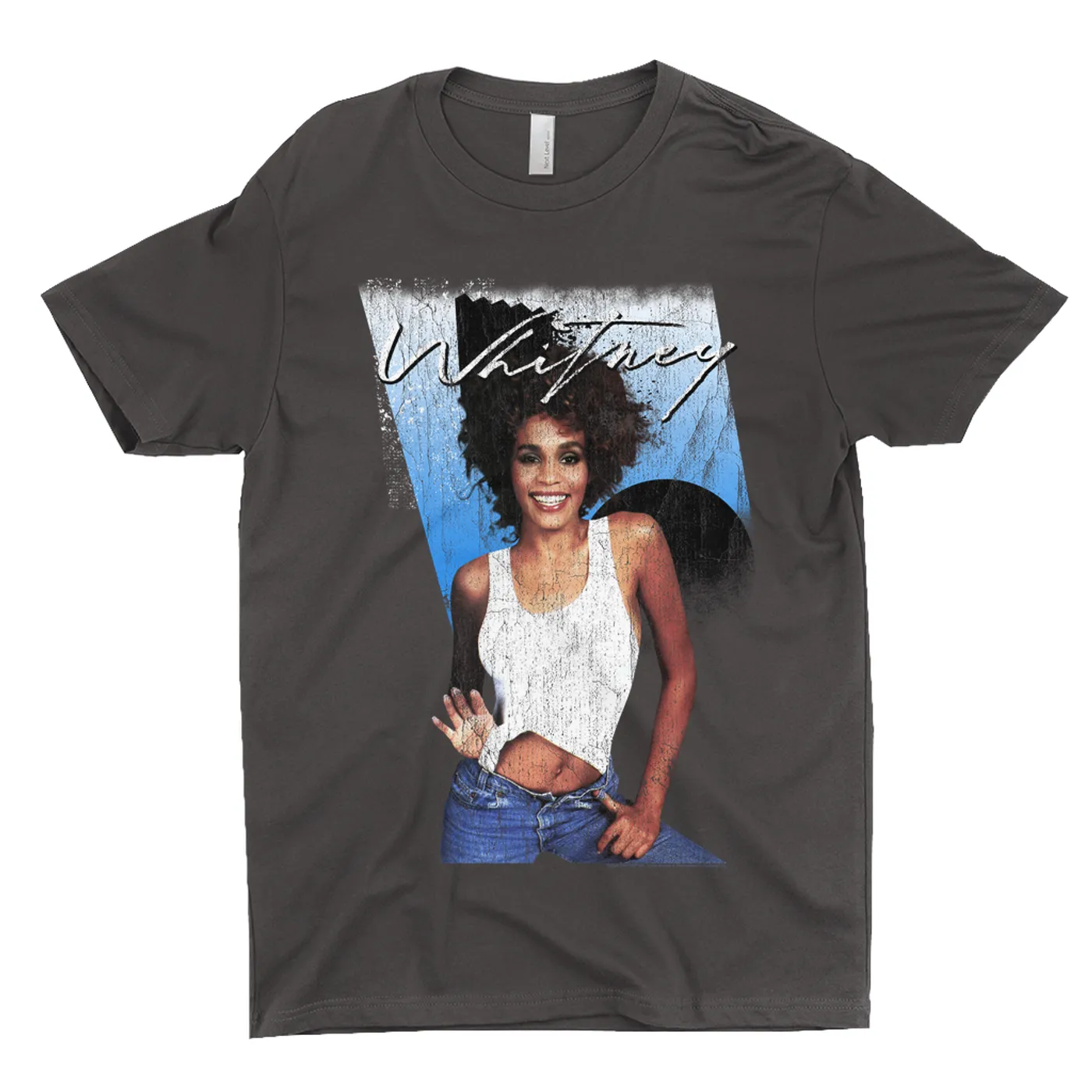 Whitney Houston T-Shirt | I Wanna Dance With Somebody Album Art Design Distressed Whitney Houston Dark Shirt