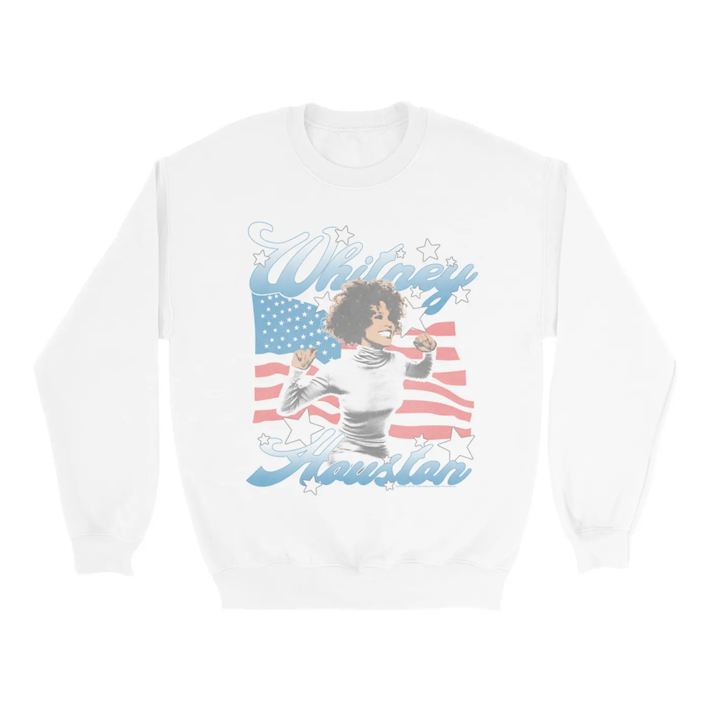 Whitney Houston Sweatshirt | Star Spangled Whitney Houston Sweatshirt