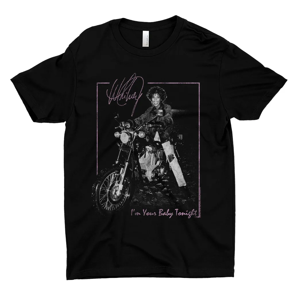 T-Shirt | Pink I'm Your Baby Tonight Distressed Dark Shirt