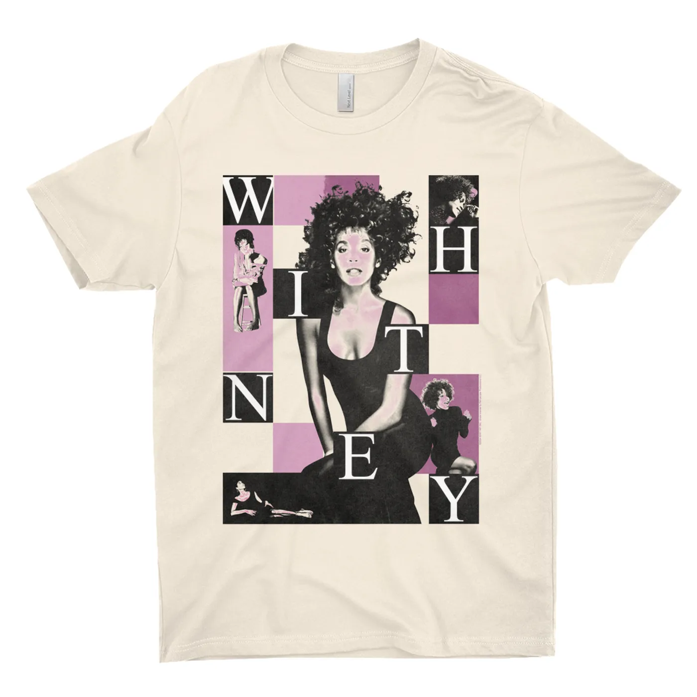 Whitney Houston T-Shirt | Purple Block Collage (Merchbar Exclusive) Whitney Houston Light Shirt