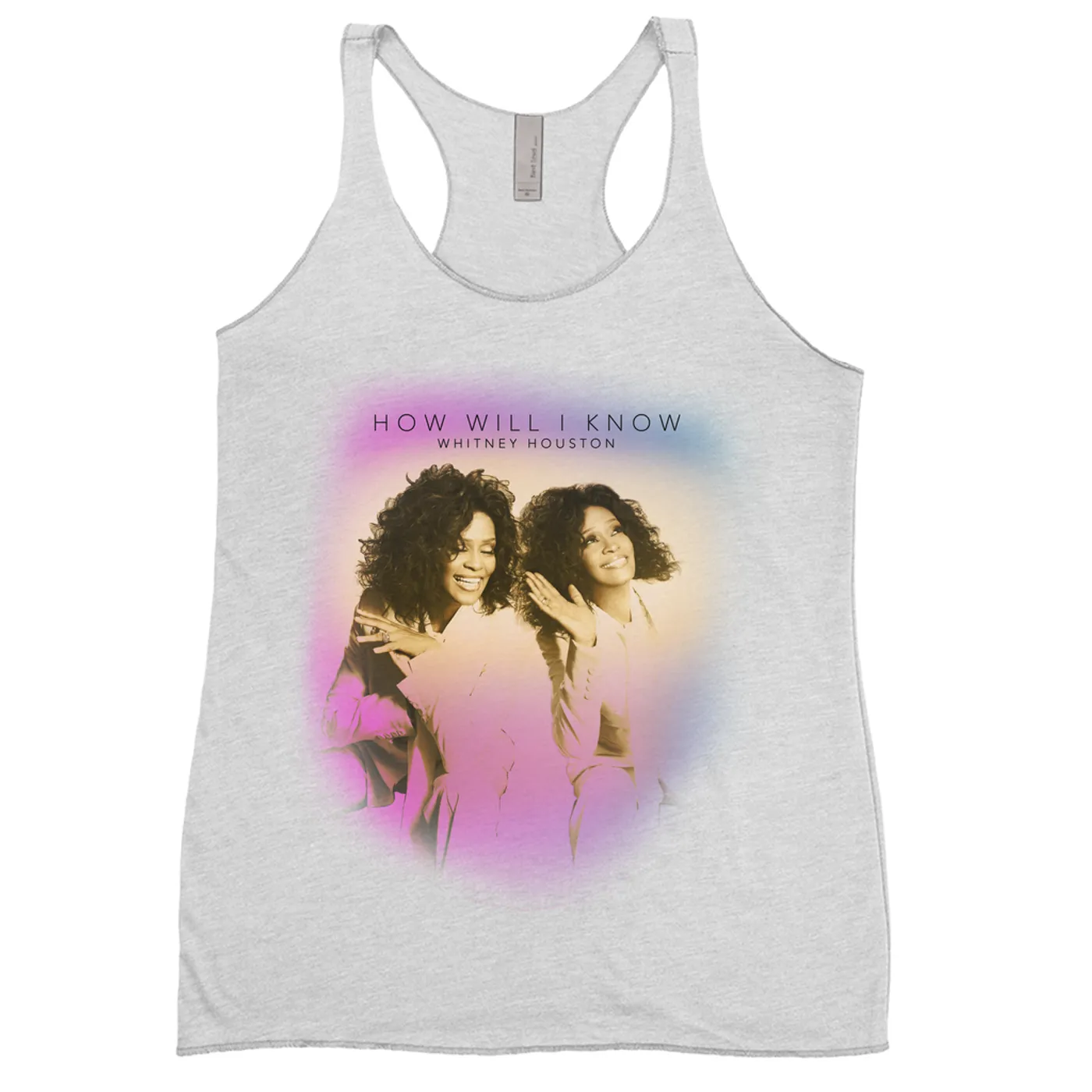 Whitney Houston Ladies' Tank Top | How Will I Know Colorful Ombre Whitney Houston Shirt