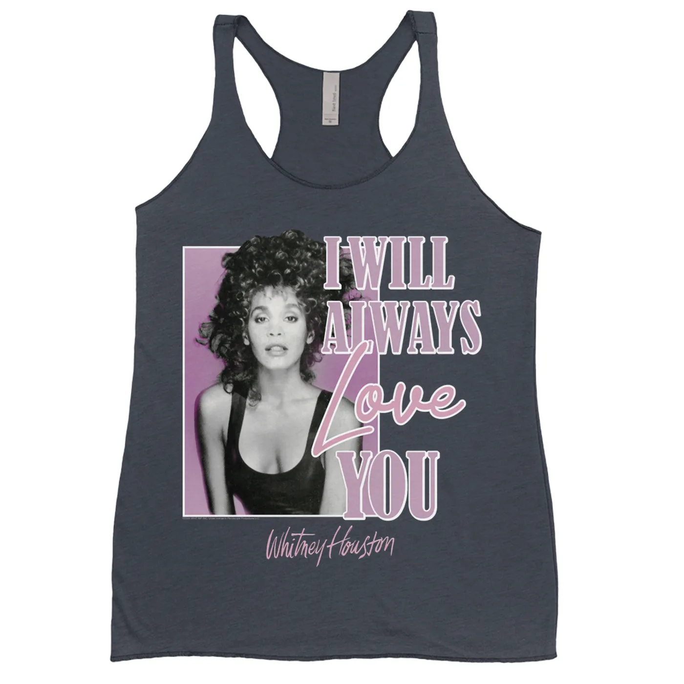 Whitney Houston Ladies' Tank Top | Purple I Will Always Love You Design Whitney Houston Shirt