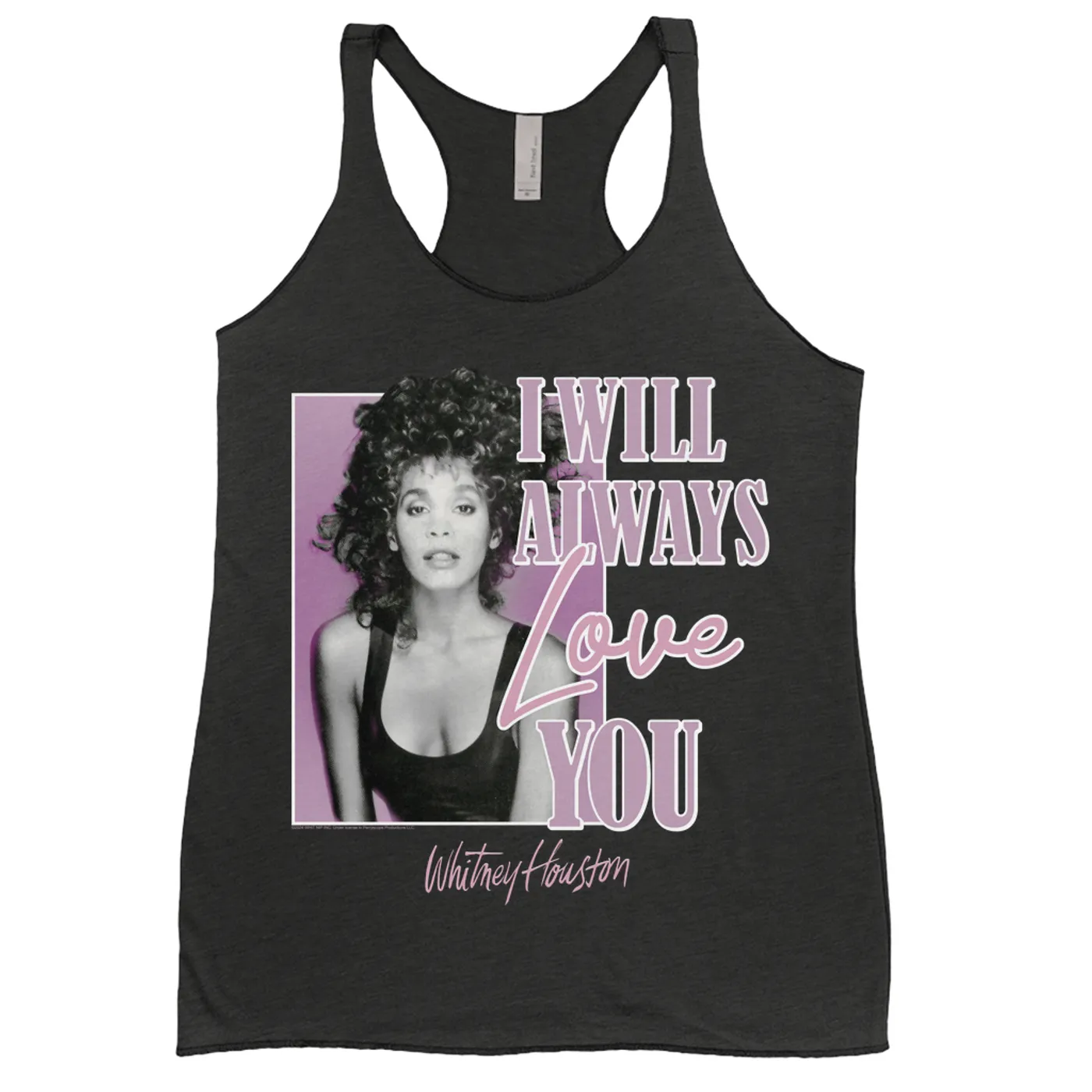 Whitney Houston Ladies' Tank Top | Purple I Will Always Love You Design Whitney Houston Shirt