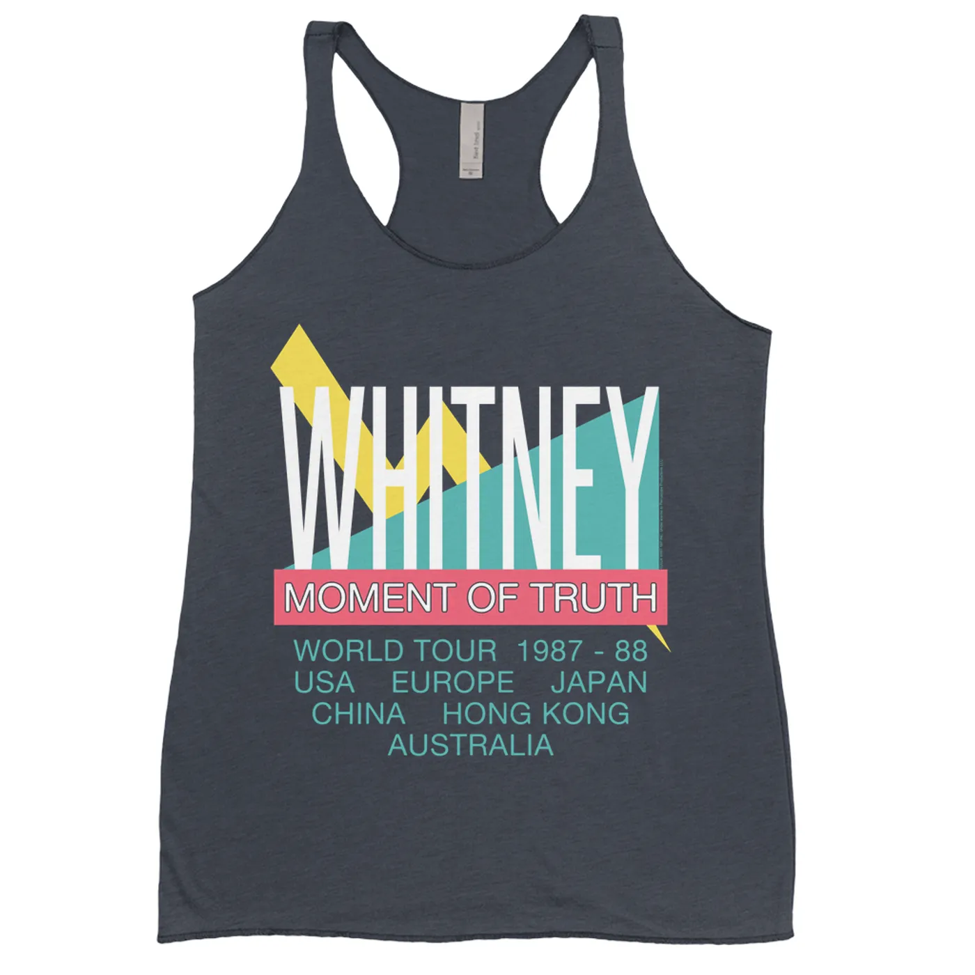 Whitney Houston Ladies' Tank Top | Moment Of Truth World Tour 1987 - 88 Whitney Houston Shirt
