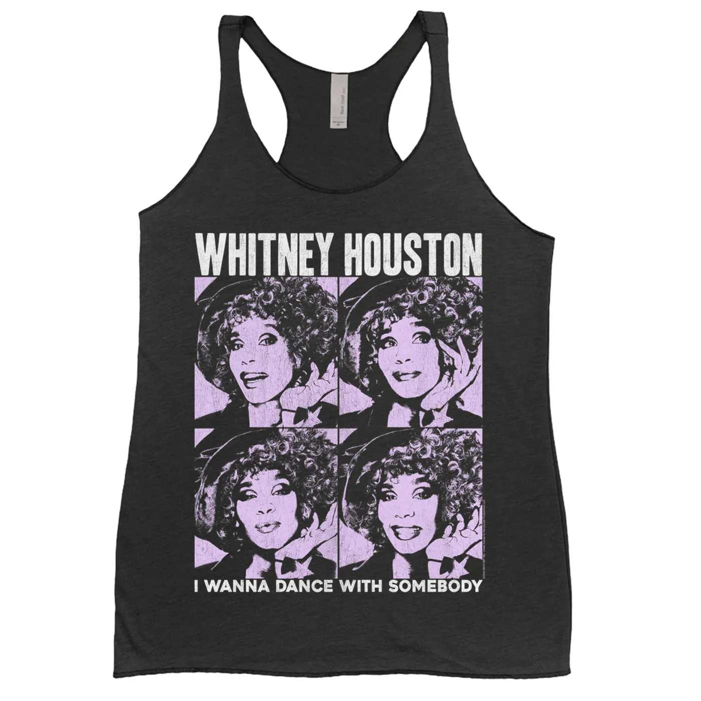Whitney Houston Ladies' Tank Top | I Wanna Dance Purple Pop Art Whitney Houston Shirt