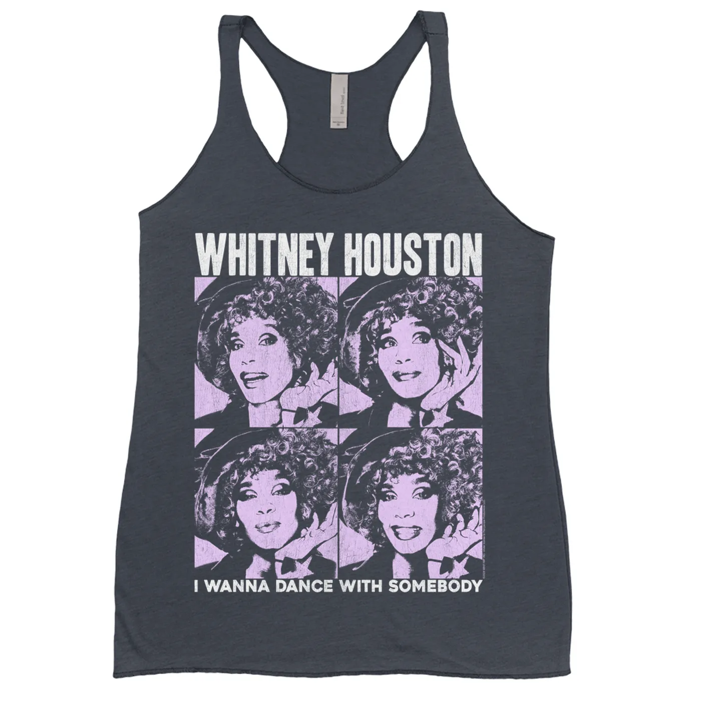 Whitney Houston Ladies' Tank Top | I Wanna Dance Purple Pop Art Whitney Houston Shirt