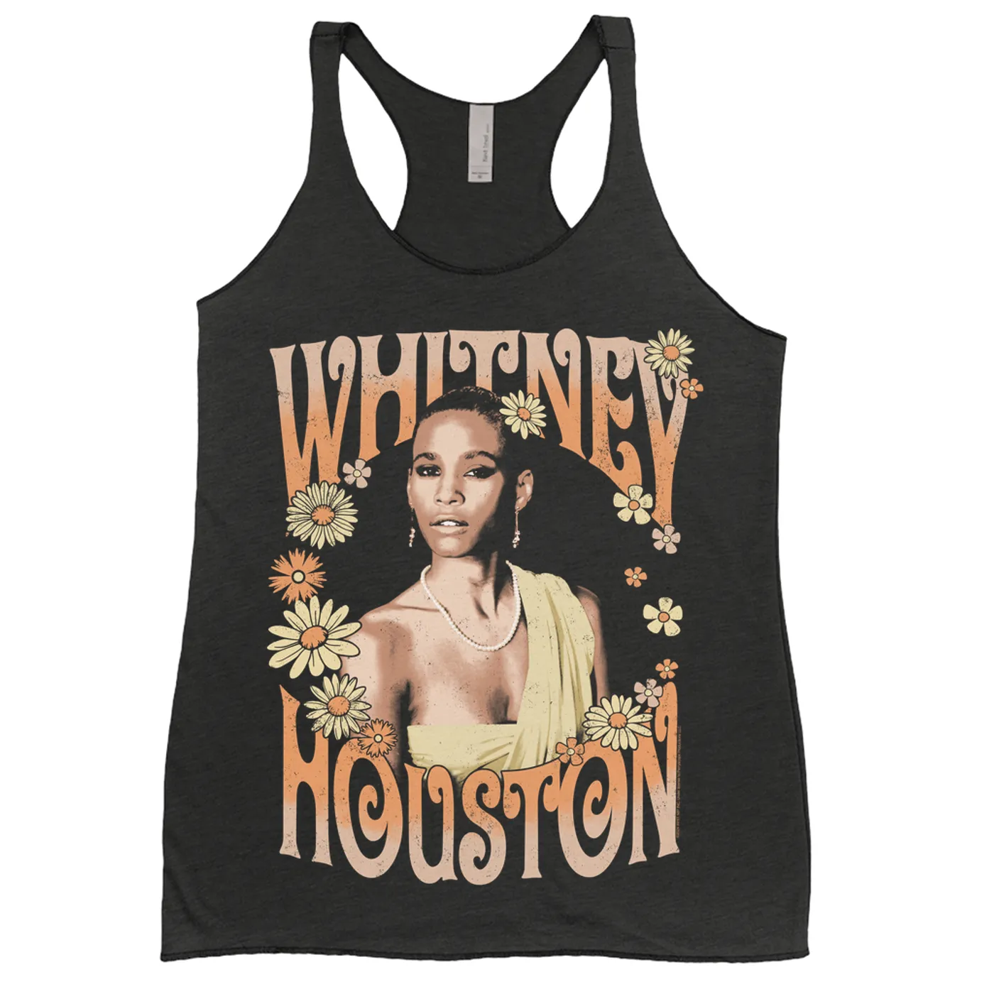Whitney Houston Ladies' Tank Top | Flower Power Design (Merchbar Exclusive) Whitney Houston Shirt