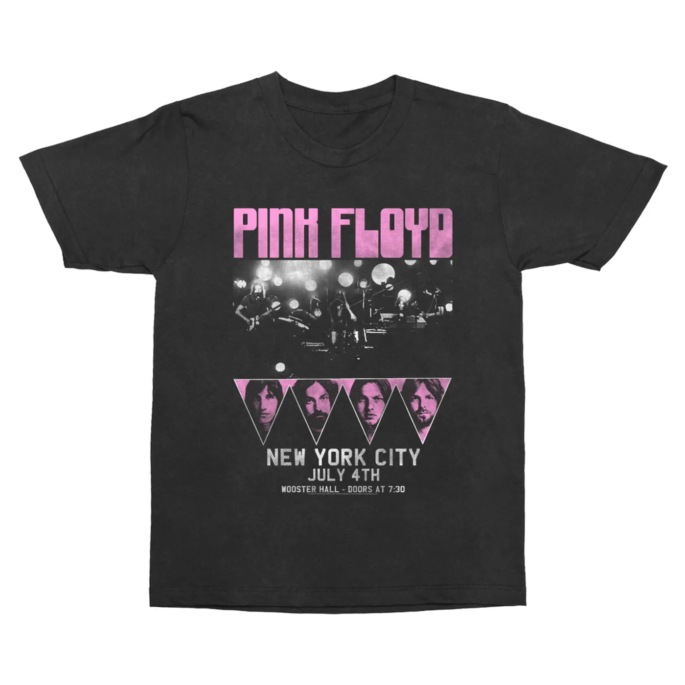 Pink Floyd T-Shirt | New York City 4th Of July Concert Poster Pink Pink Floyd Vintage Shirt