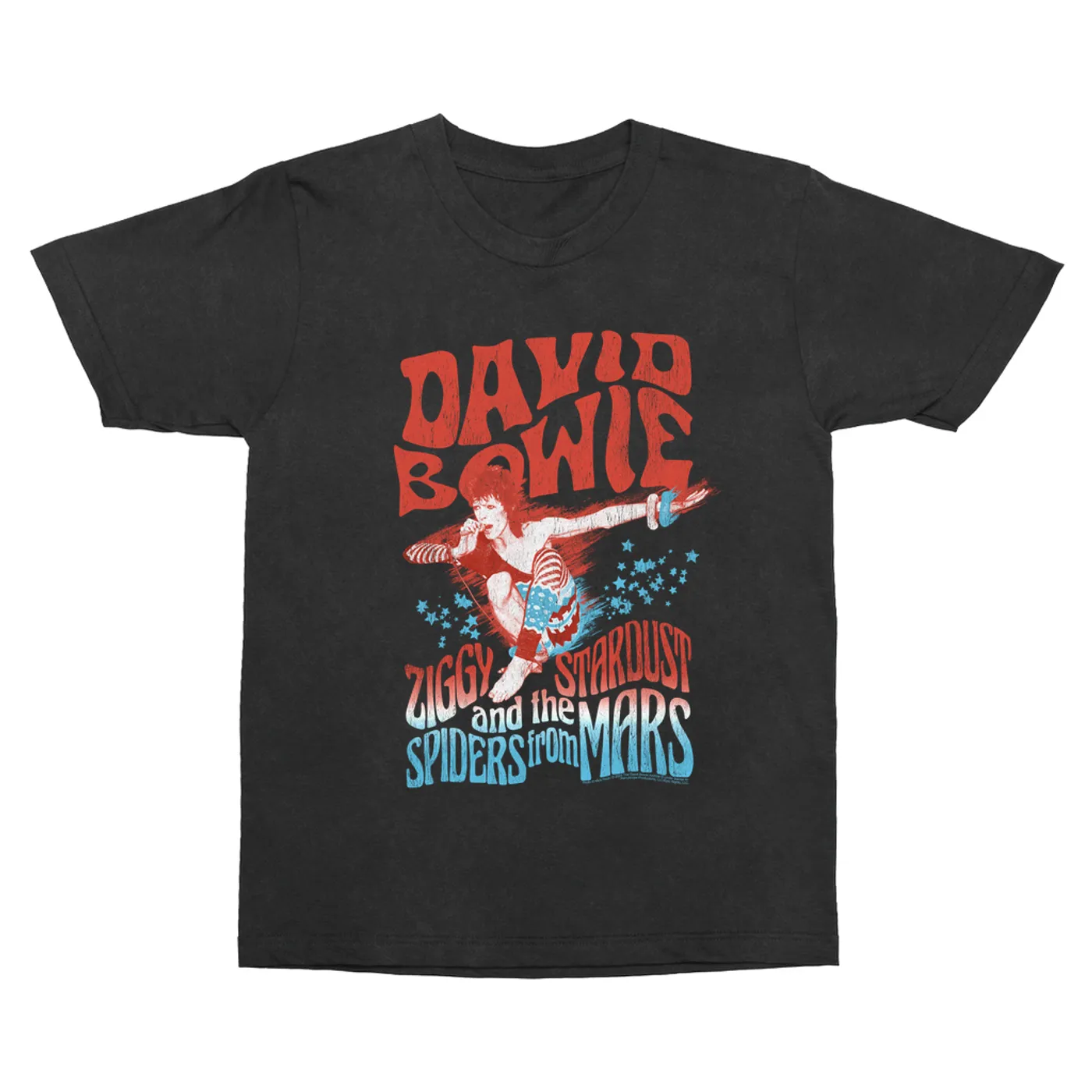 David Bowie T-Shirt | Red, White, Blue Ziggy Stardust And The Spiders From Mars (Merchbar Exclusive) David Bowie Vintage Shirt