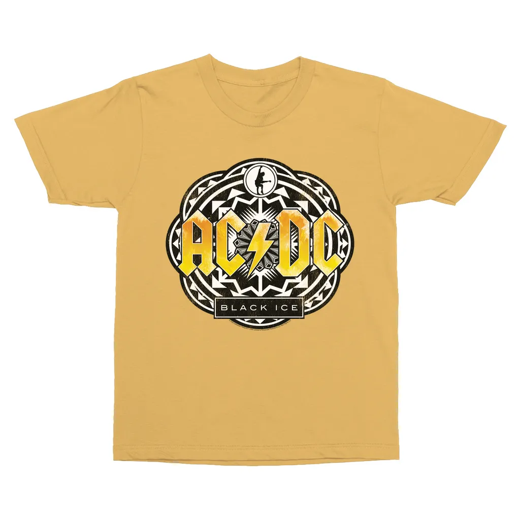T-Shirt | Black Ice Tribal Yellow Design Vintage Shirt