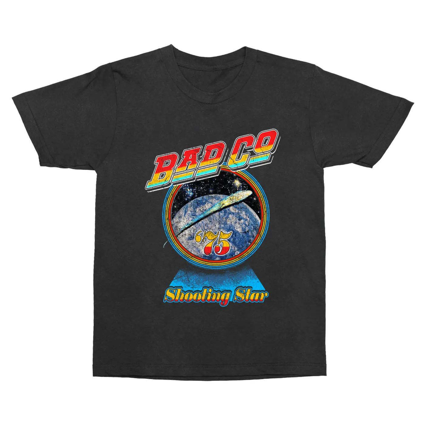 Bad Company T-Shirt | 75 Shooting Star Orbit Distressed Bad Company Vintage Shirt