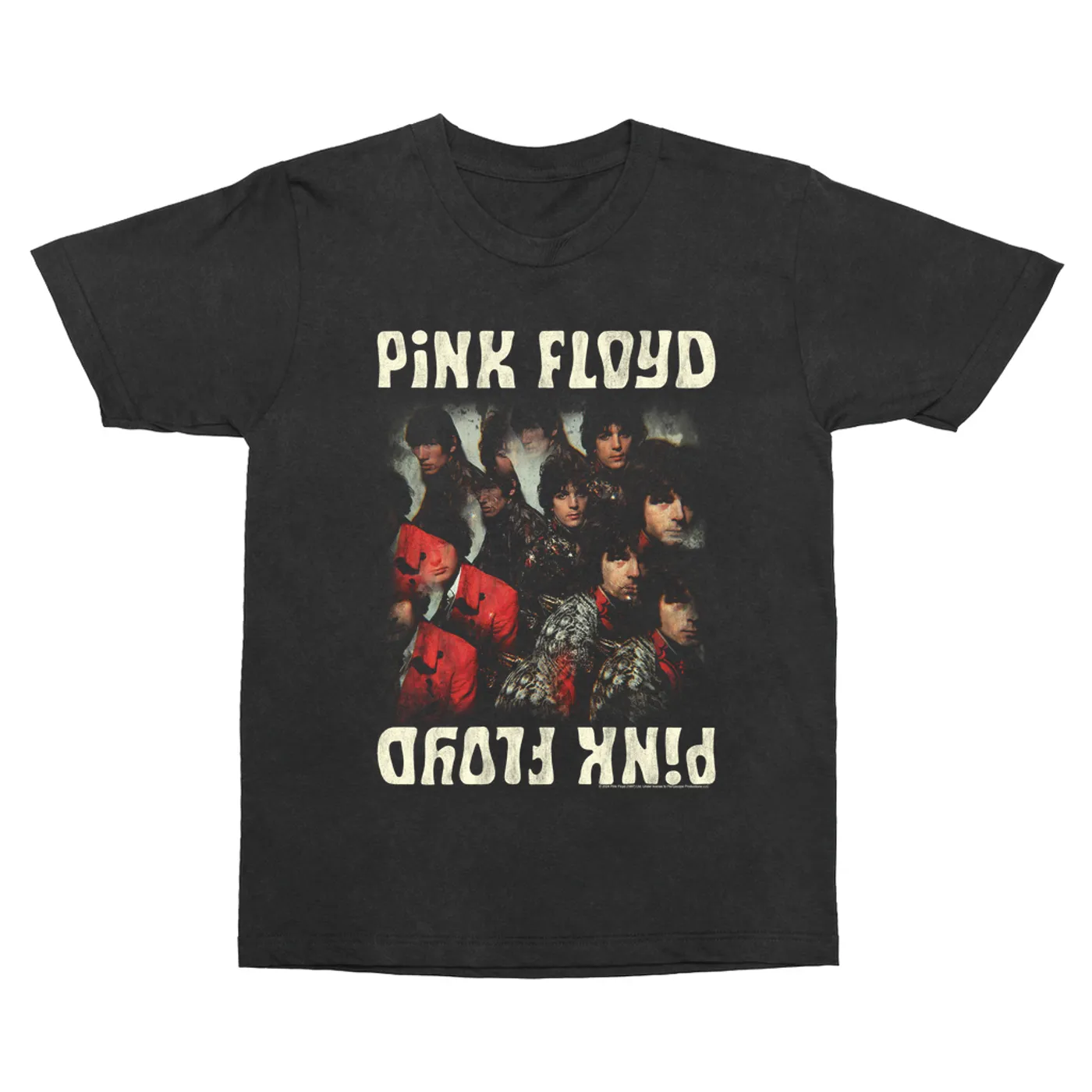 Pink Floyd T-Shirt | The Piper Mirror Image Distressed (Merchbar Exclusive) Pink Floyd Vintage Shirt