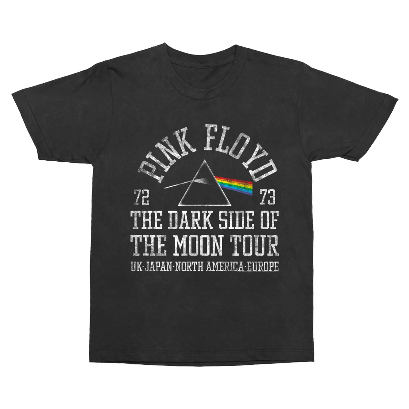 Pink Floyd T-Shirt | Dark Side Of The Moon World Tour 72-73 Distressed Pink Floyd Vintage Shirt