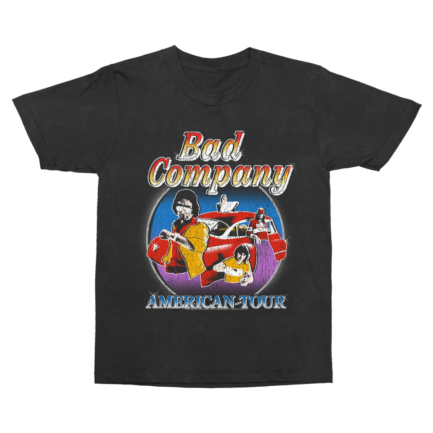 Bad Company T-Shirt | Crazy Circles American Tour Distressed Bad Company Vintage Shirt