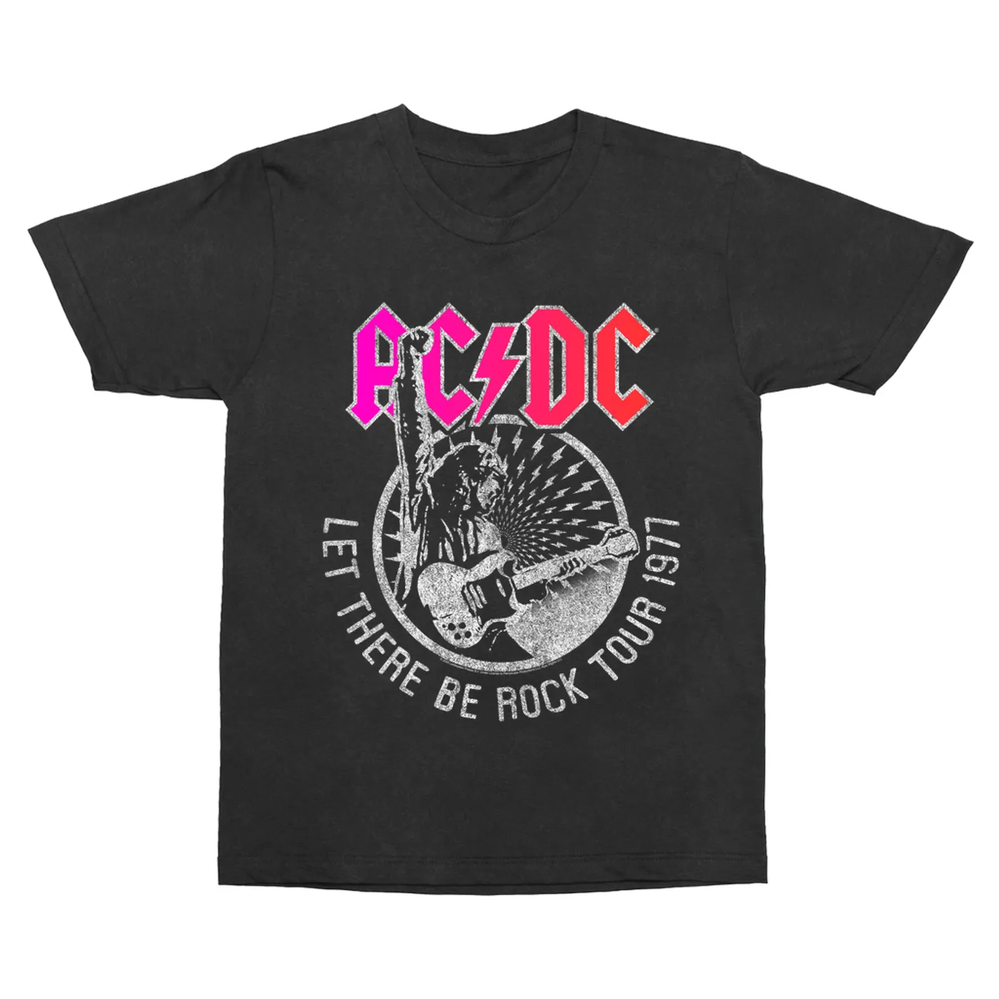 AC/DC T-Shirt | Let There Be Rock Tour 1977 Silver Bling Design (Merchbar Exclusive) ACDC Vintage Shirt