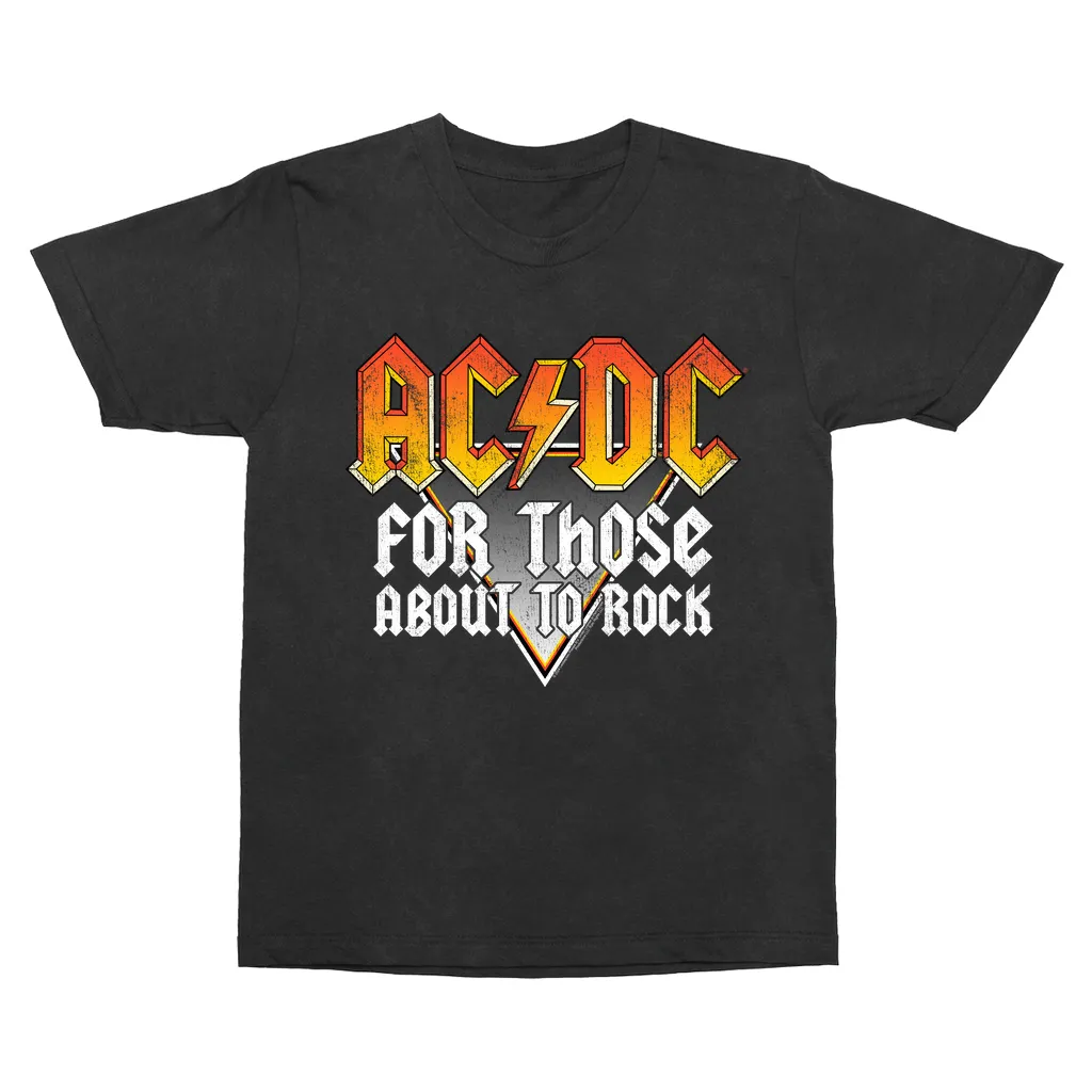 T-Shirt | Orange Ombre For Those About To Rock Design Distressed Vintage Shirt