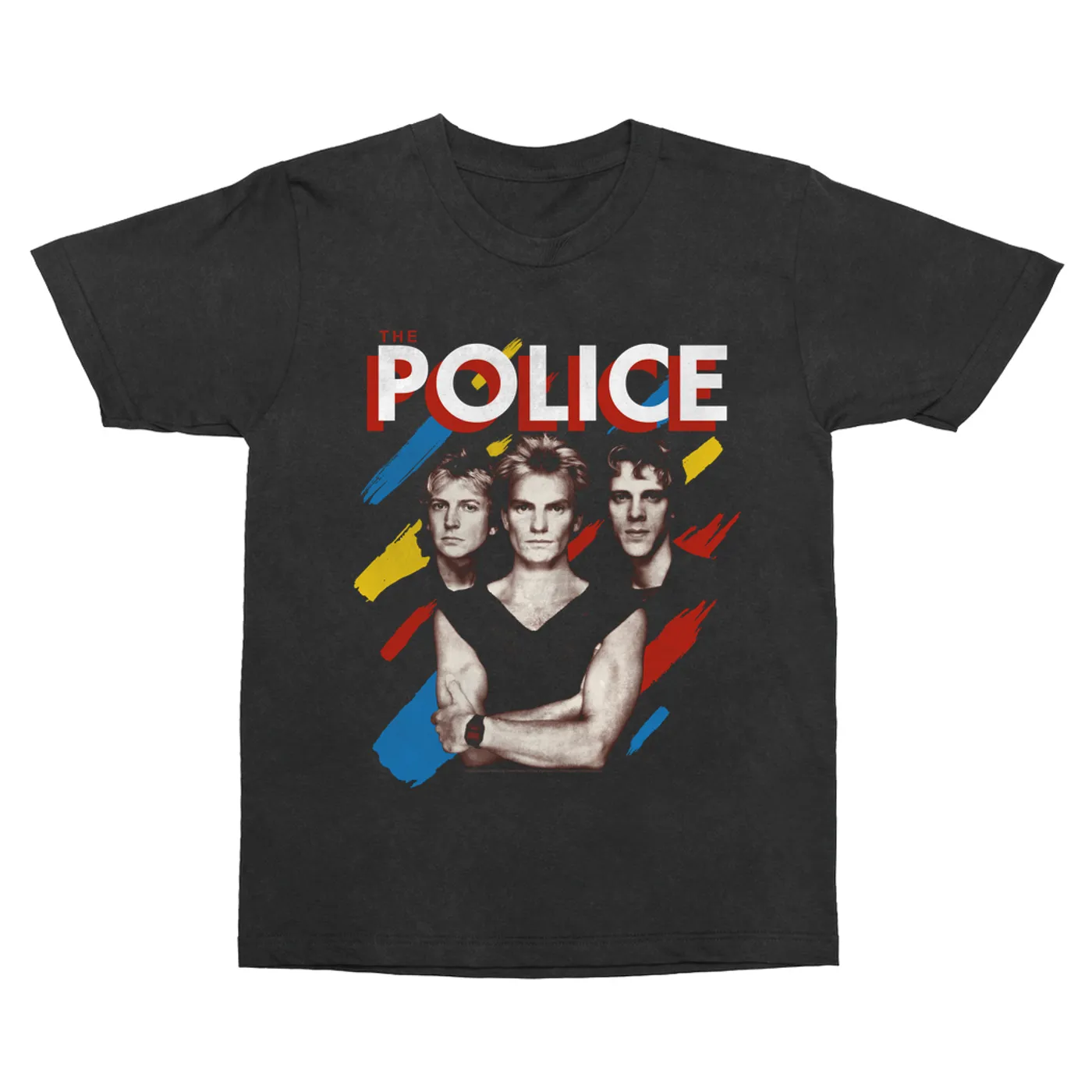The Police T-Shirt | Synchronicity Band Brush Stroke Design The Police Vintage Shirt