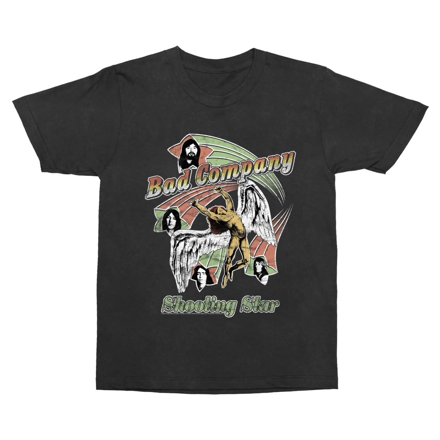 Bad Company T-Shirt | Retro Bad Company Shooting Star '75 Distressed Bad Company Vintage Shirt