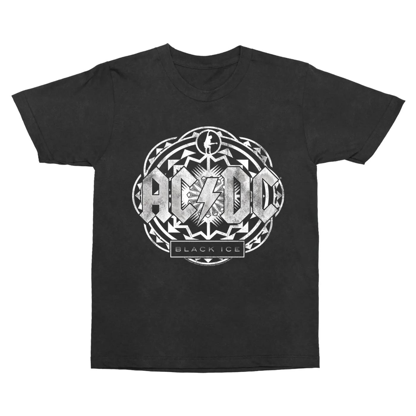 AC/DC T-Shirt | Black Ice Tribal Grey Design ACDC Vintage Shirt