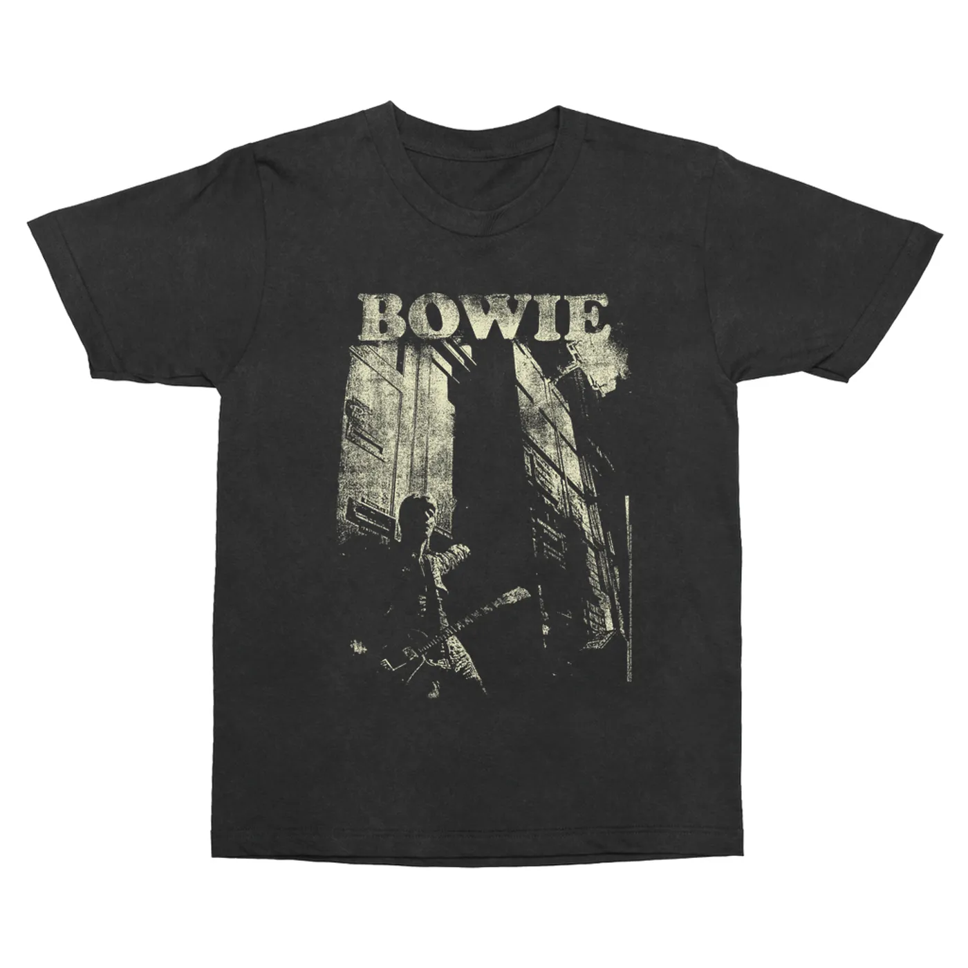 David Bowie T-Shirt | David Bowie With Guitar Distressed David Bowie Vintage Shirt