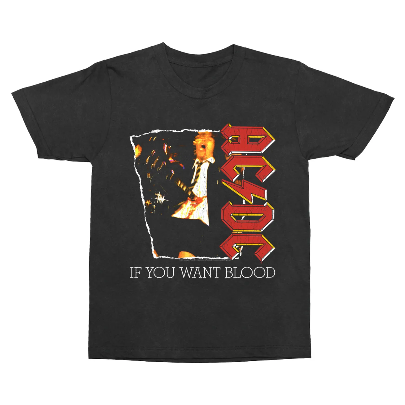 AC/DC T-Shirt | If You Want Blood Album Cover Design Distressed ACDC Vintage Shirt