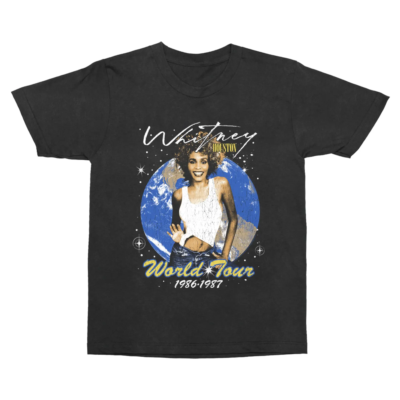 Whitney Houston T-Shirt | World Tour 1986-1987 Distressed Whitney Houston Vintage Shirt