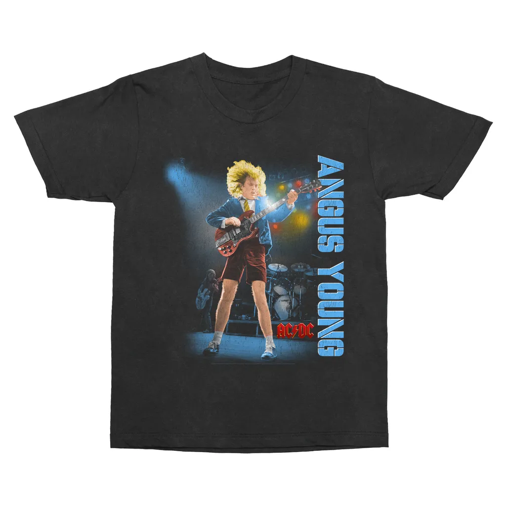 T-Shirt | Angus Young Guitar Solo Distressed (Equineop Exclusive) Vintage Shirt