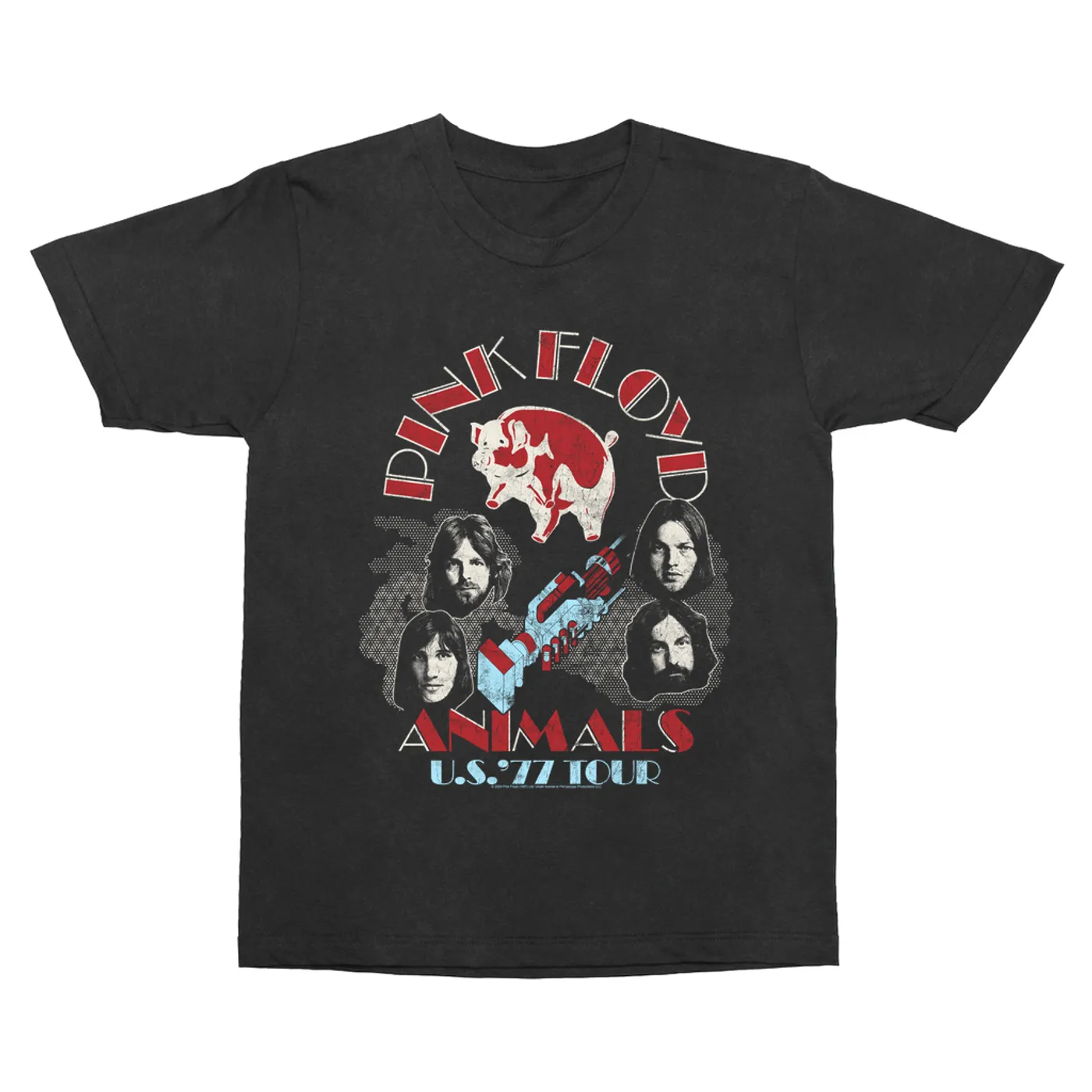 Pink Floyd T-Shirt | U.S. Tour 1977 Classic Retro Pink Floyd Vintage Shirt