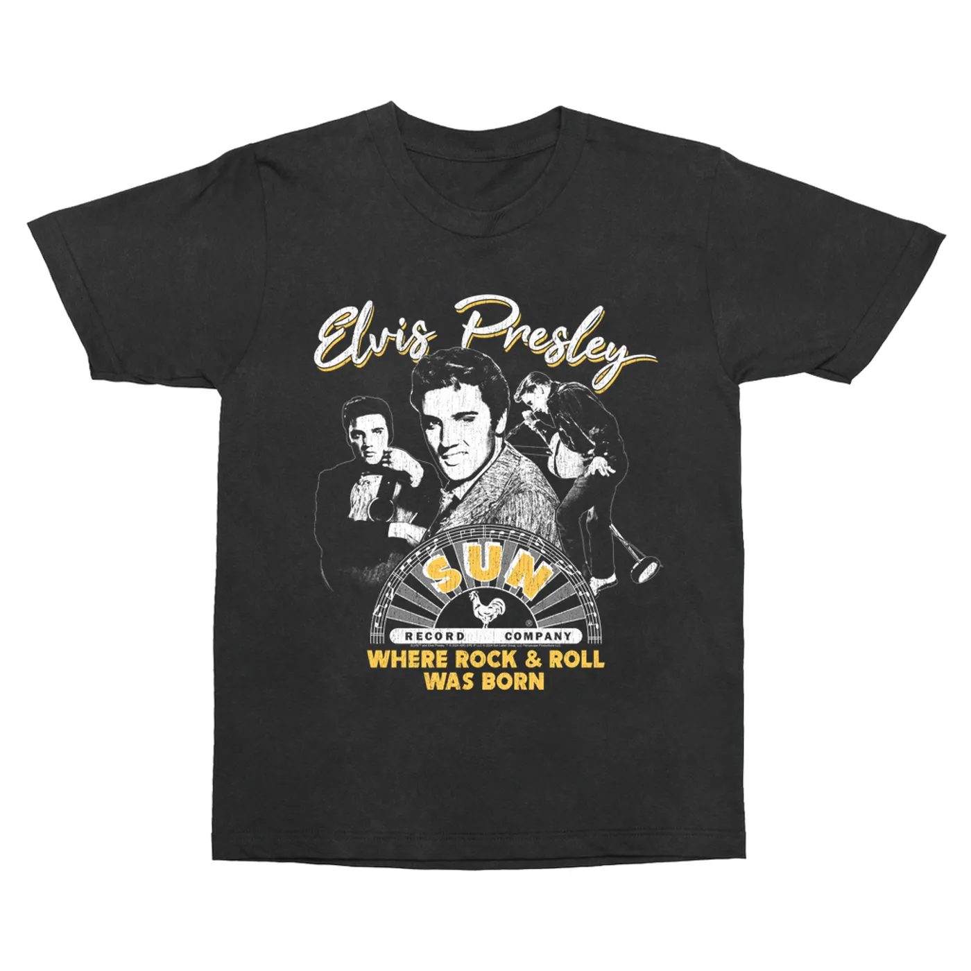 Sun Records T-Shirt | Elvis Where Rock n Roll Was Born Collage (Merchbar Exclusive) Sun Records Vintage Shirt