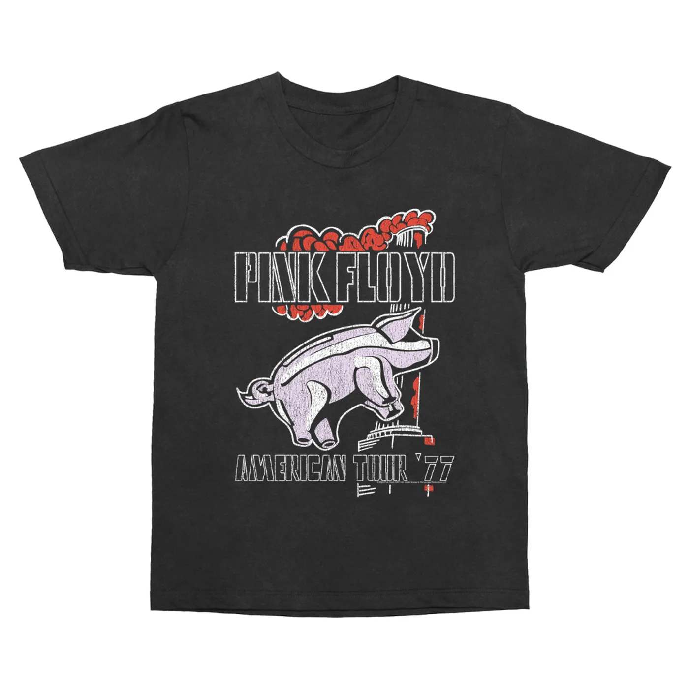 Pink Floyd T-Shirt | Animals Tour '77 Retro Illustration Pink Floyd Vintage Shirt