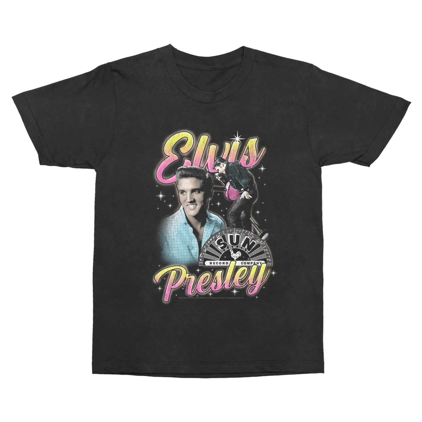Sun Records T-Shirt | Colorful Pink Yellow Collage (Merchbar Exclusive) Sun Records Vintage Shirt