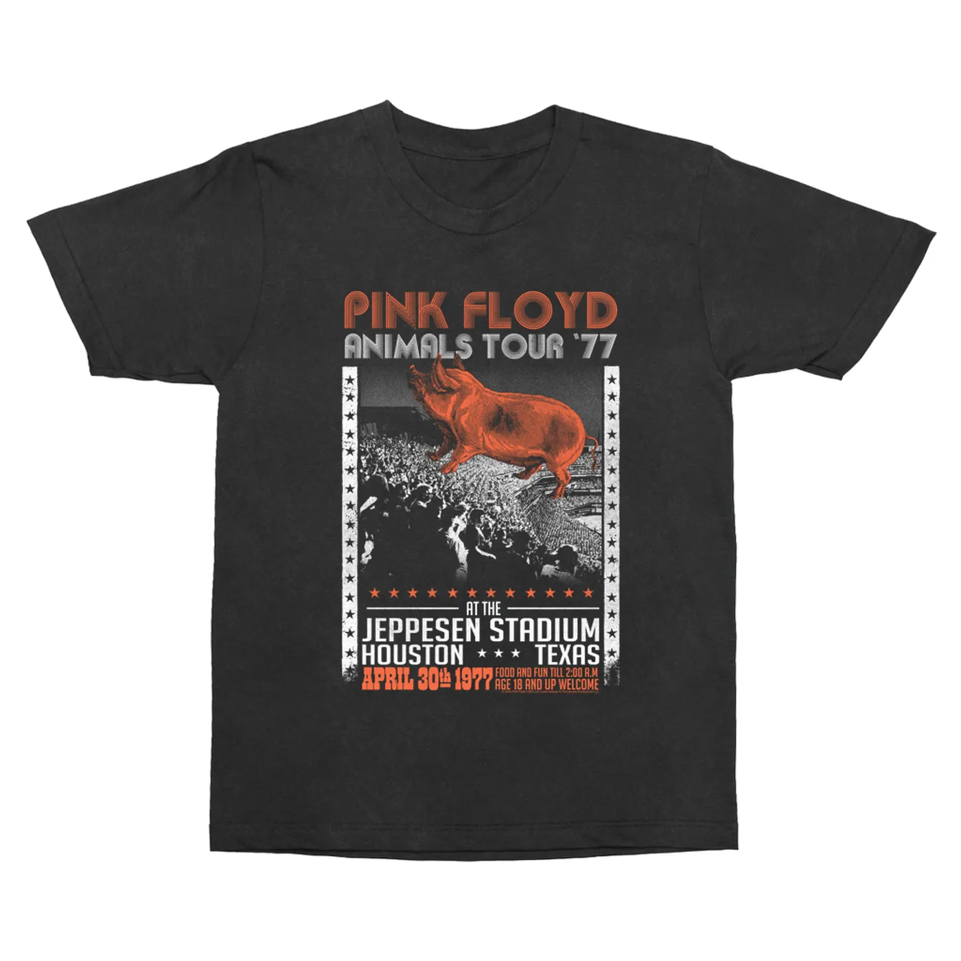 Pink Floyd T-Shirt | Jeppesen Stadium 1977 Performance Pink Floyd Vintage Shirt