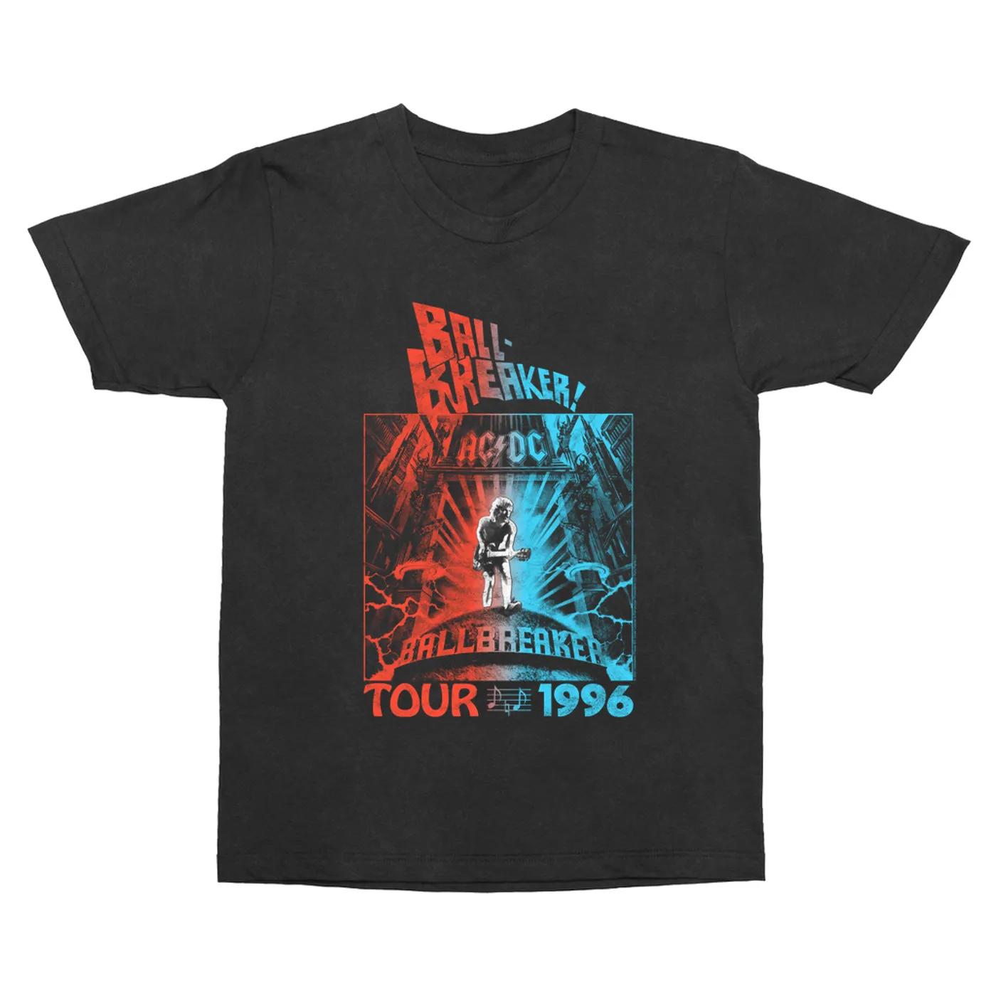 AC/DC T-Shirt | 1996 Tour Ball Breaker Red Blue Ombre ACDC Vintage Shirt