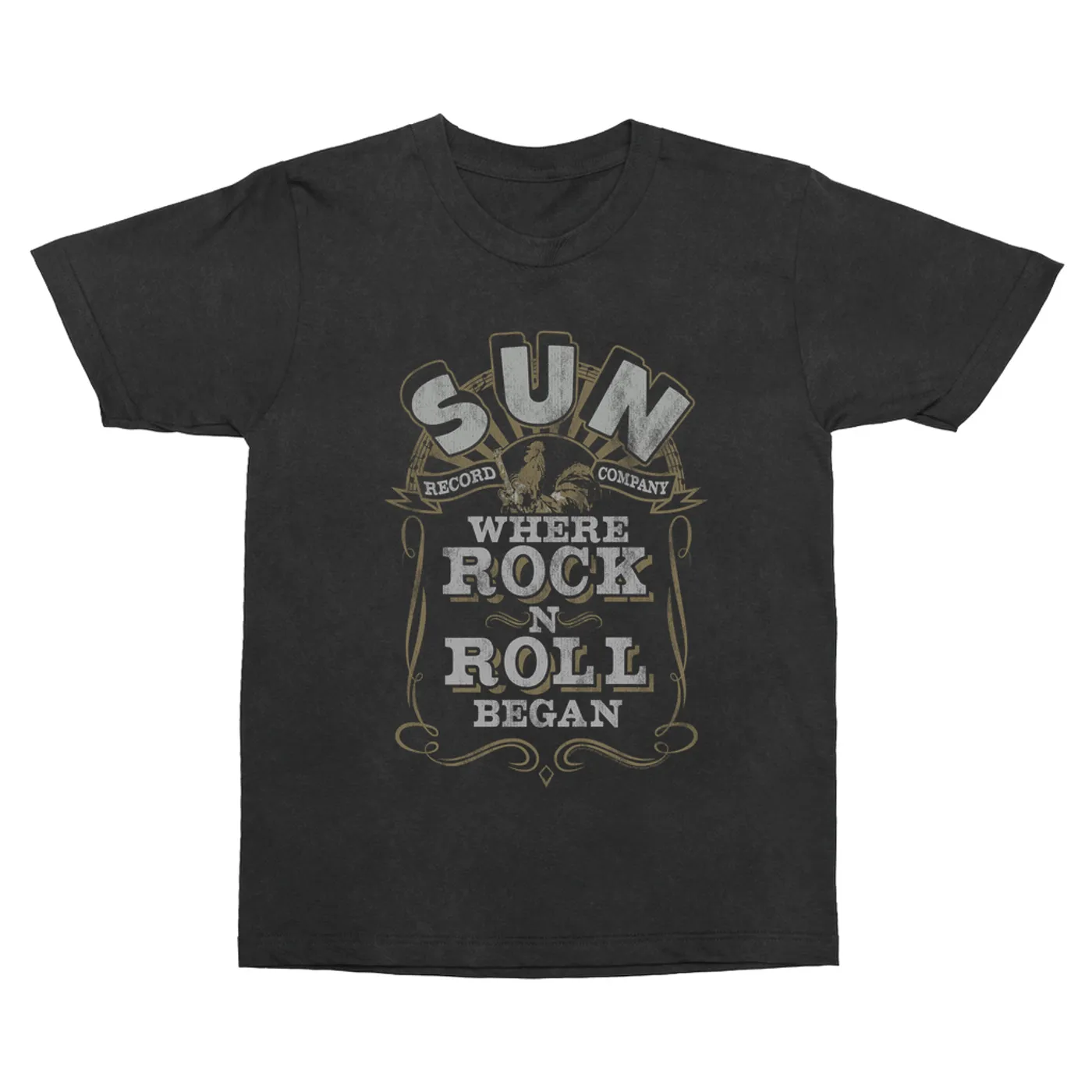 Sun Records T-Shirt | Where Rock n Roll Began Filigree Design Distressed Sun Records Vintage Shirt