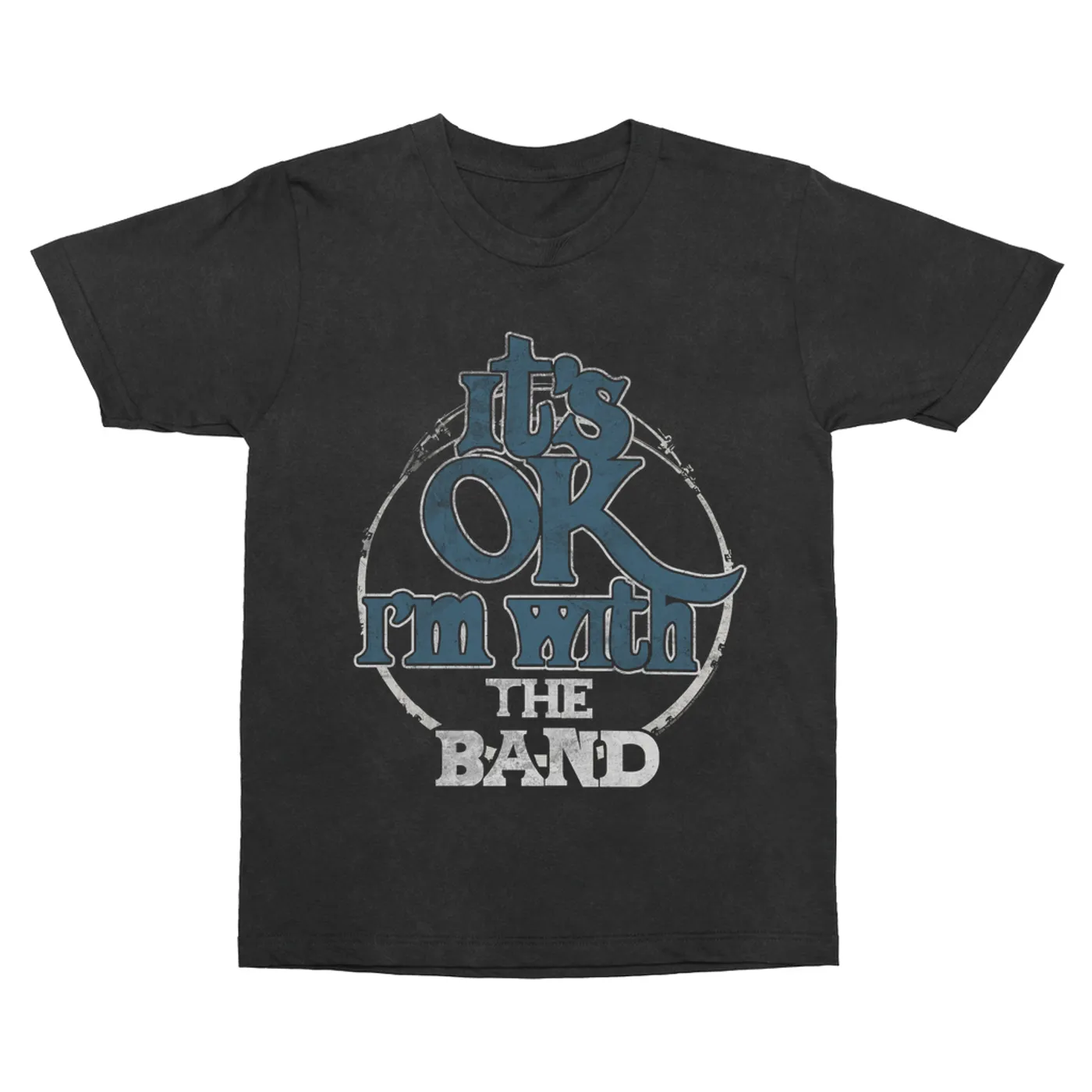 The Band T-Shirt | I'm With The Band Blue White Distressed The Band Vintage Shirt