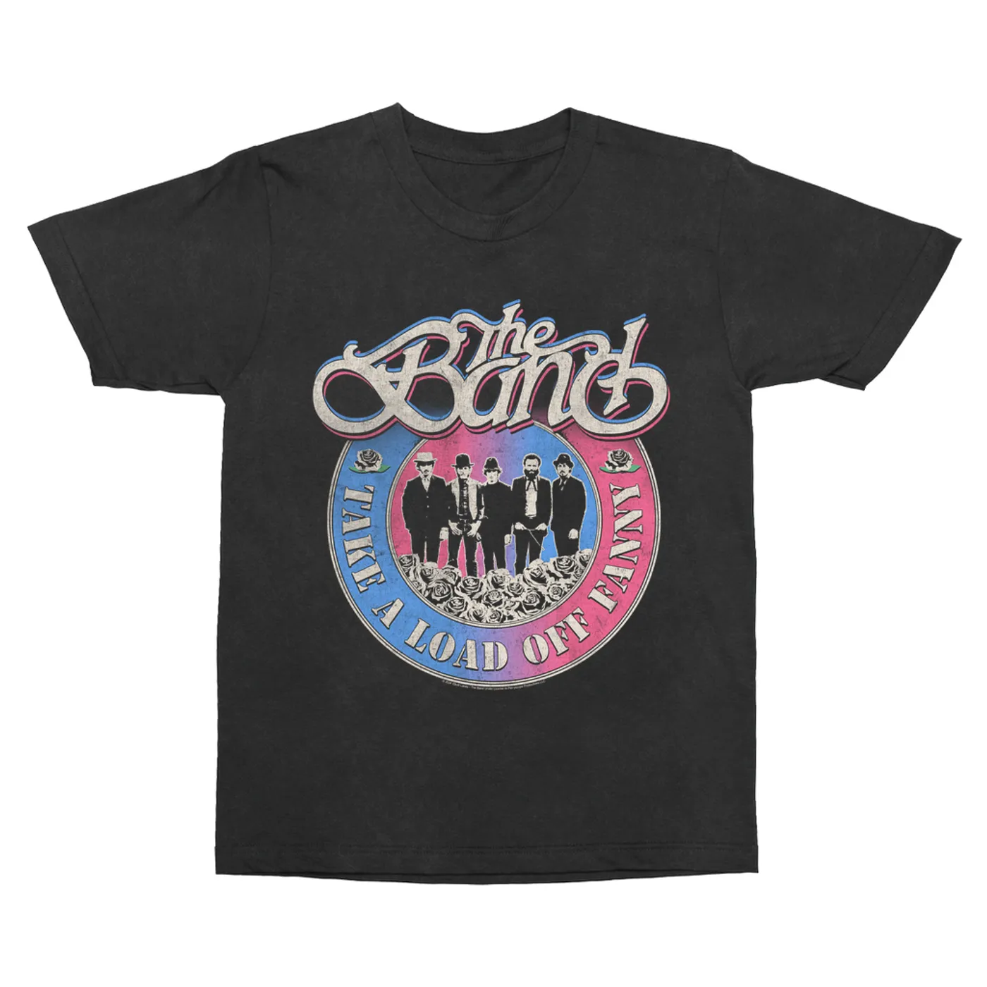 The Band T-Shirt | Take A Load Off Fanny Blue Pink Ombre Distressed The Band Vintage Shirt