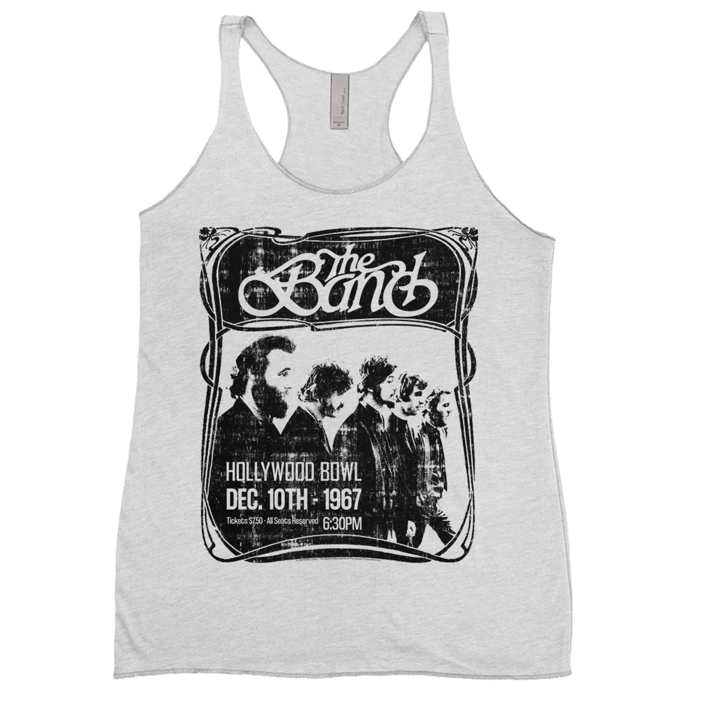 The Band Ladies' Tank Top | Hollywood Bowl 1967 Concert Distressed (Merchbar Exclusive) The Band Shirt