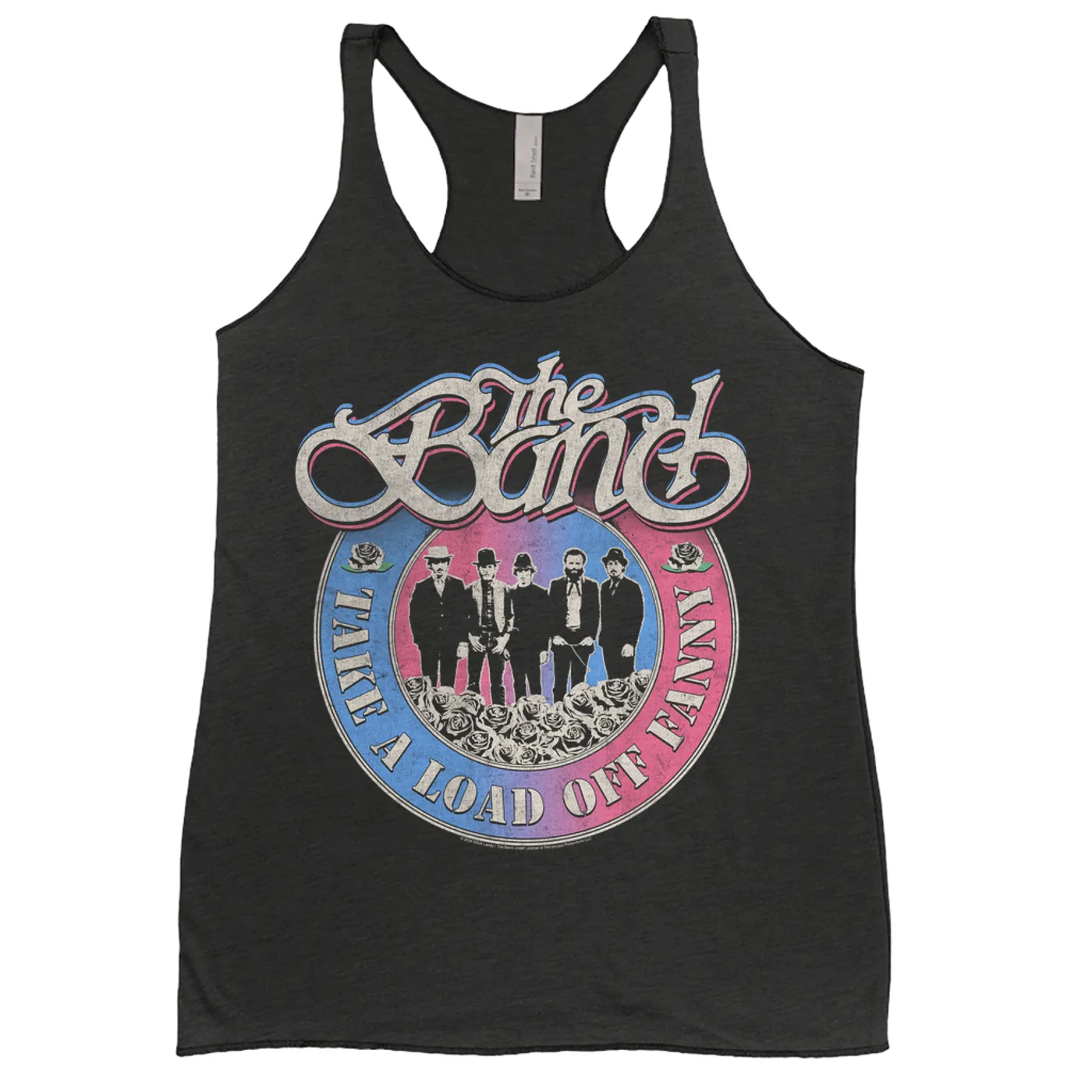 The Band Ladies' Tank Top | Take A Load Off Fanny Blue Pink Ombre Distressed The Band Shirt