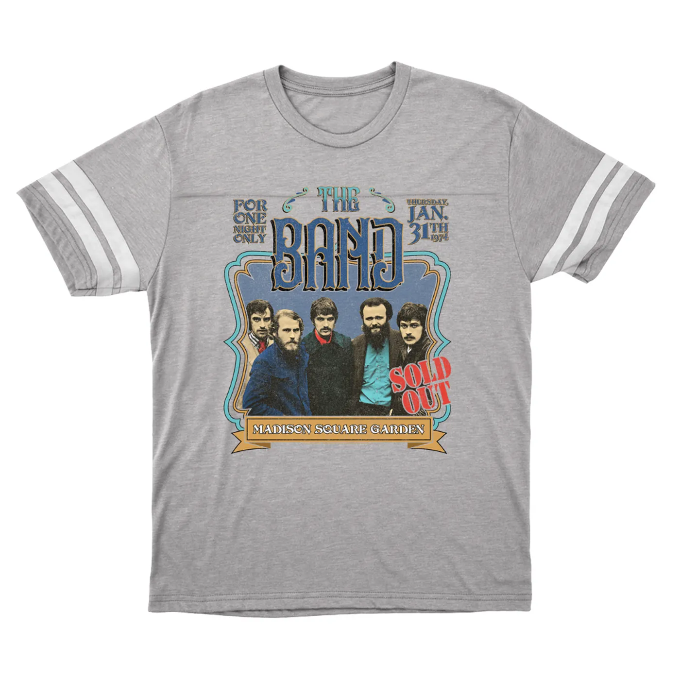 The Band T-Shirt | MSG Concert Distressed (Merchbar Exclusive) The Band Football Shirt