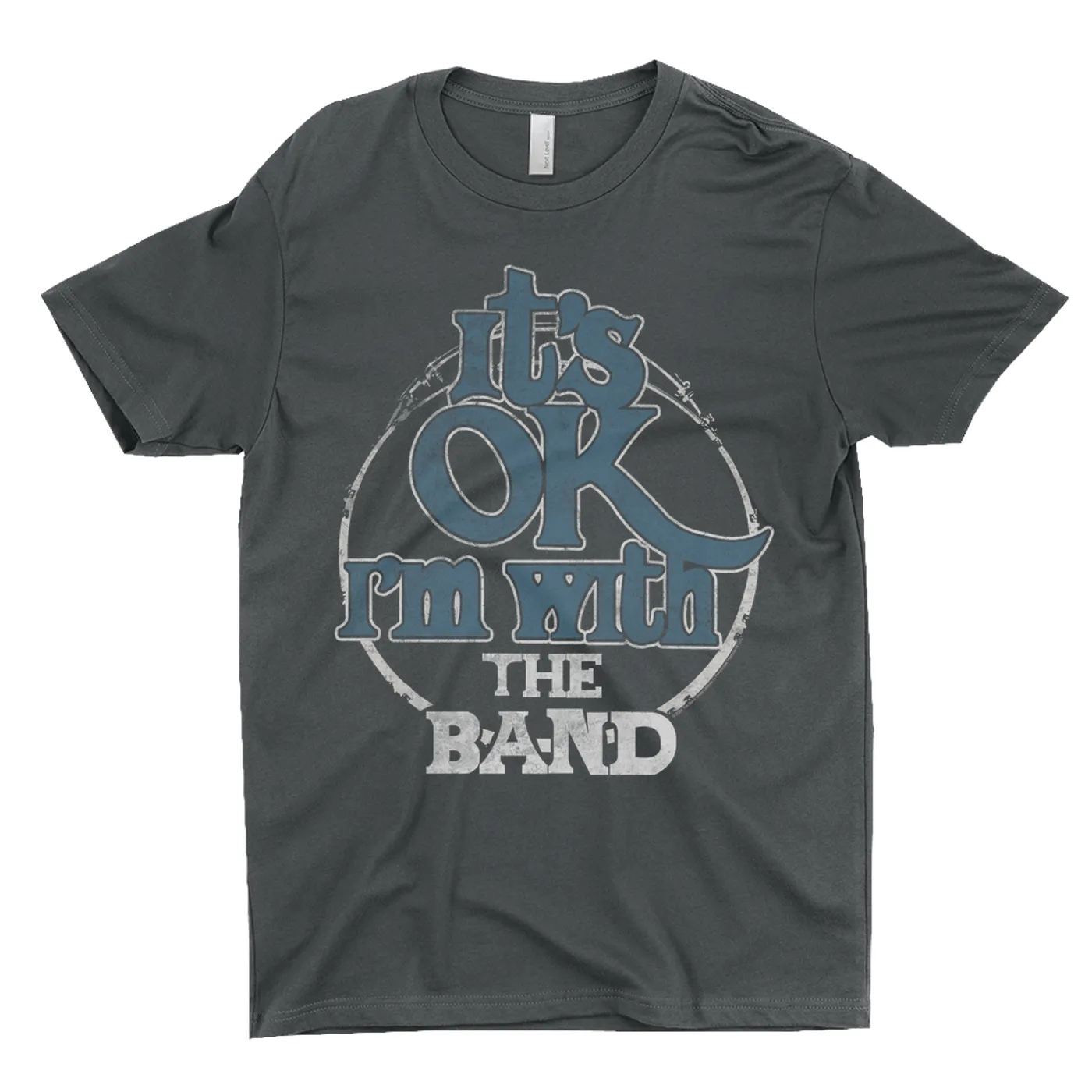 The Band T-Shirt | I'm With The Band Blue White Distressed The Band Dark Shirt