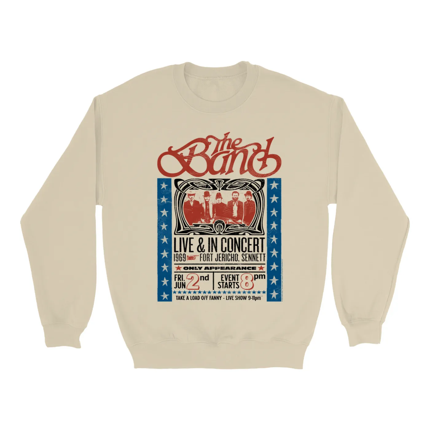 The Band Sweatshirt | Live 1969 Fort Jericho Concert Distressed The Band Sweatshirt
