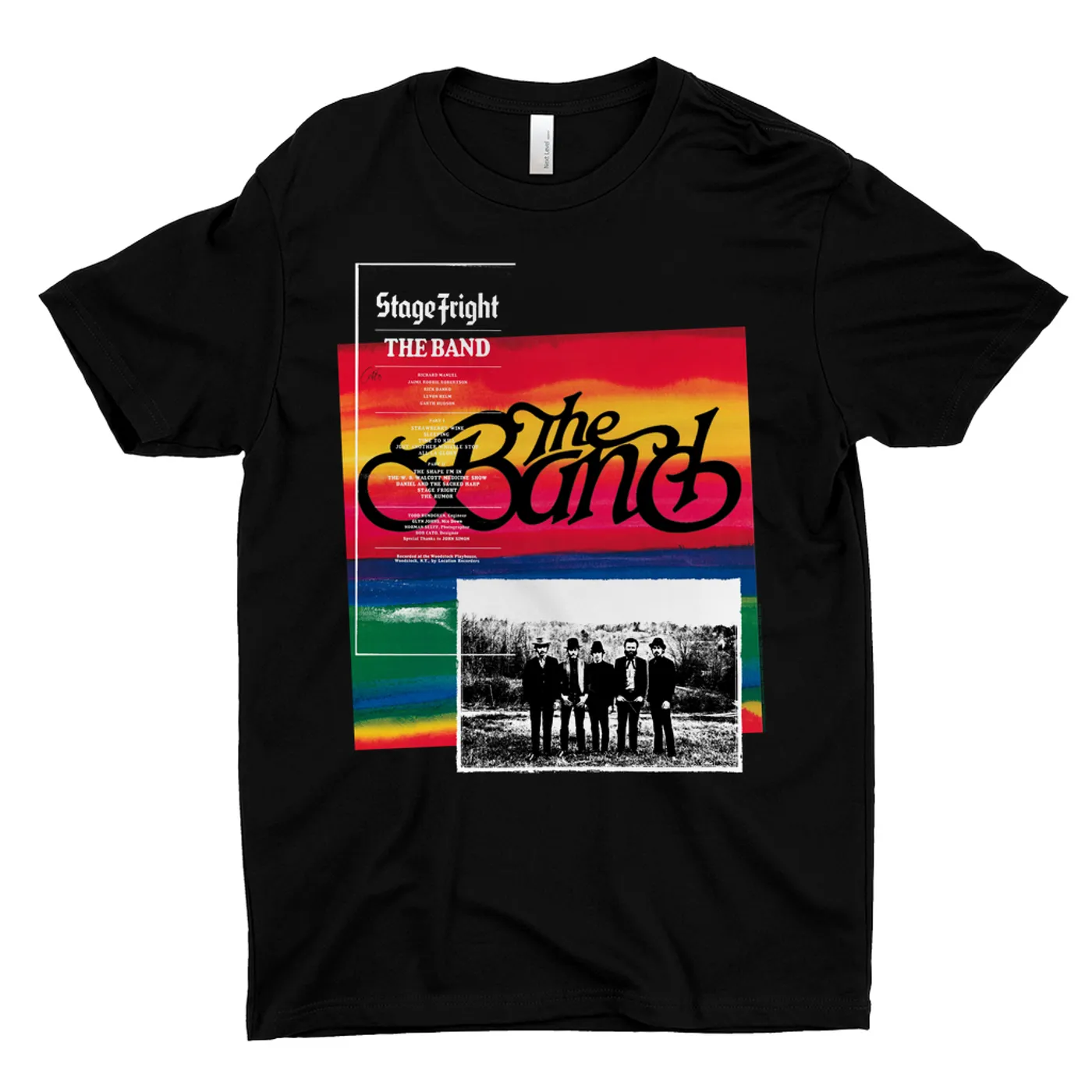 The Band T-Shirt | Stage Fright Album Design The Band Dark Shirt