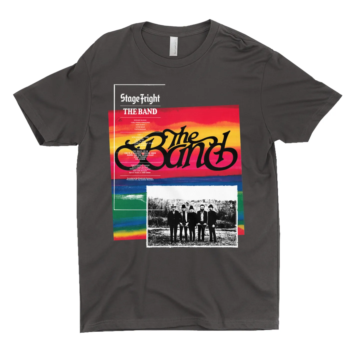 The Band T-Shirt | Stage Fright Album Design The Band Dark Shirt