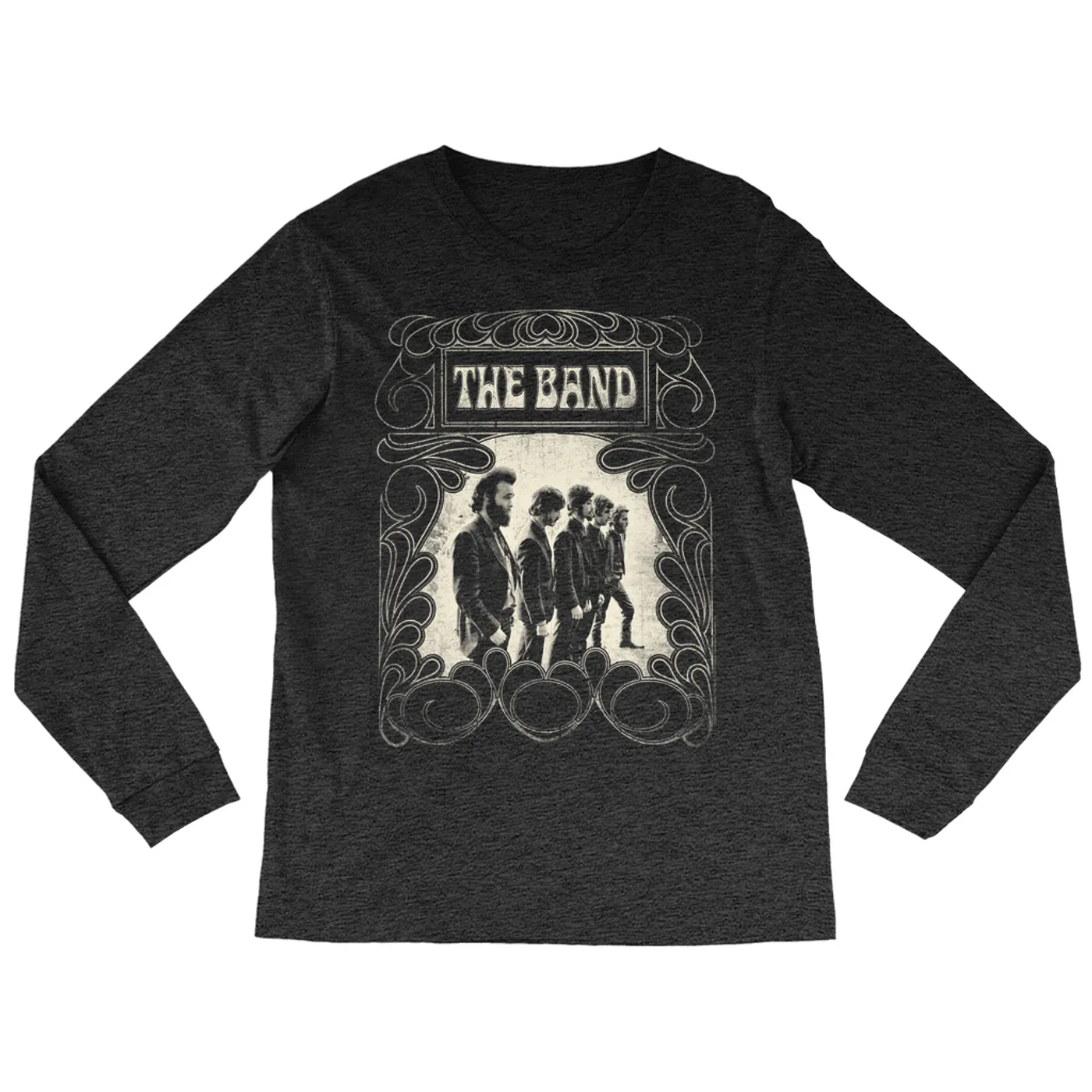 The Band Long Sleeve Shirt | Vintage Design Profile Line Up Distressed The Band Shirt