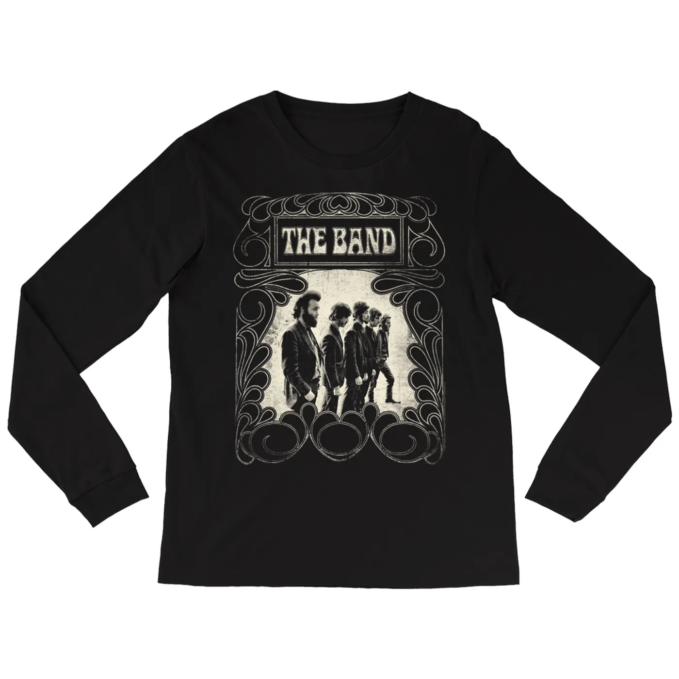 The Band Long Sleeve Shirt | Vintage Design Profile Line Up Distressed The Band Shirt